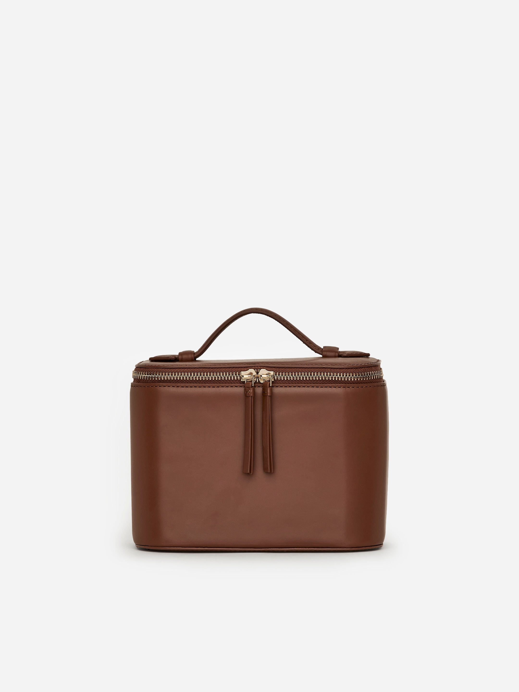 Kosmetiktasche aus Leder - Dunkelbeige - Damen - StillMedia/DescriptiveStillLife - 4