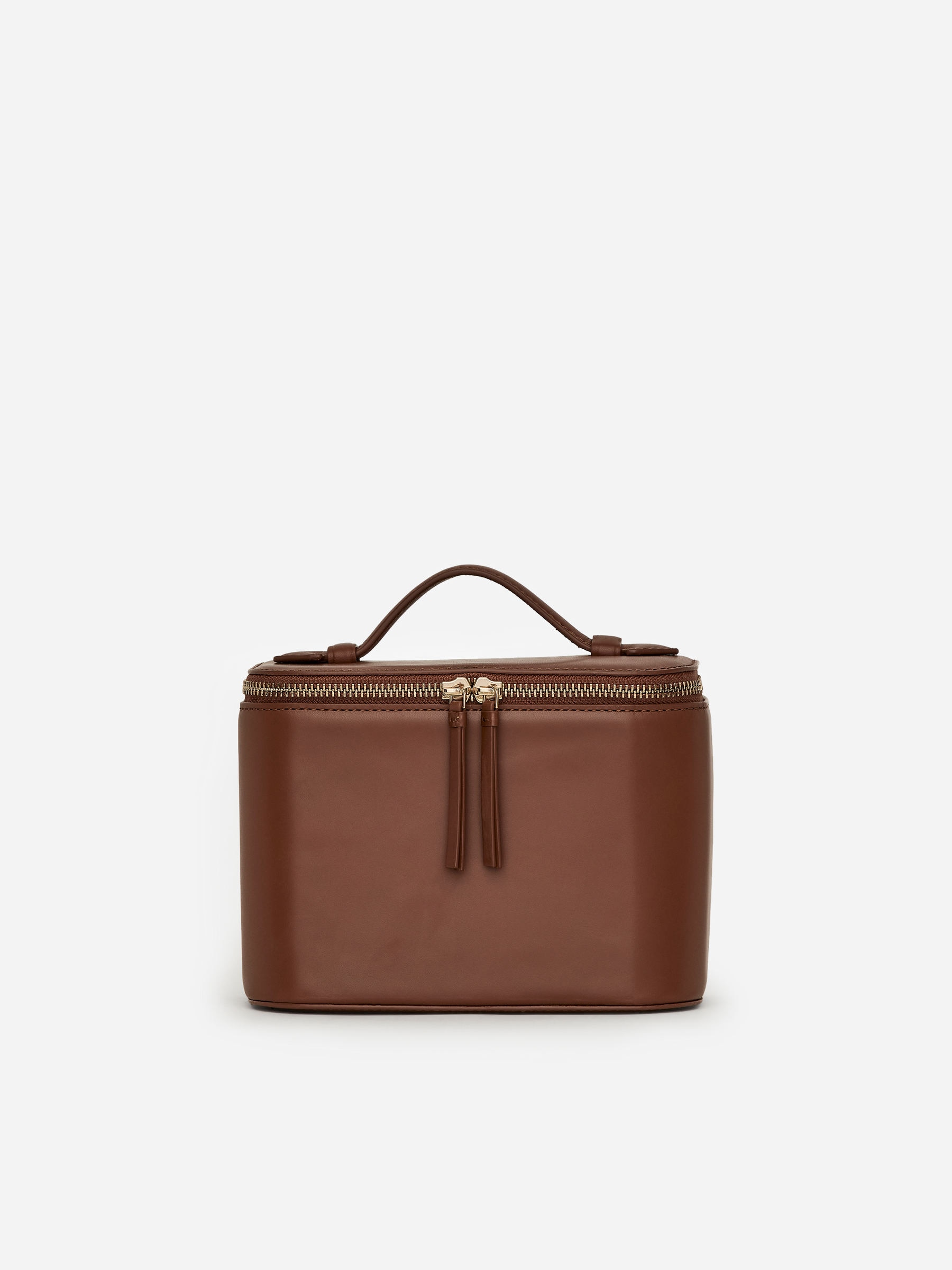 Leather Vanity Case-#876F58-17343