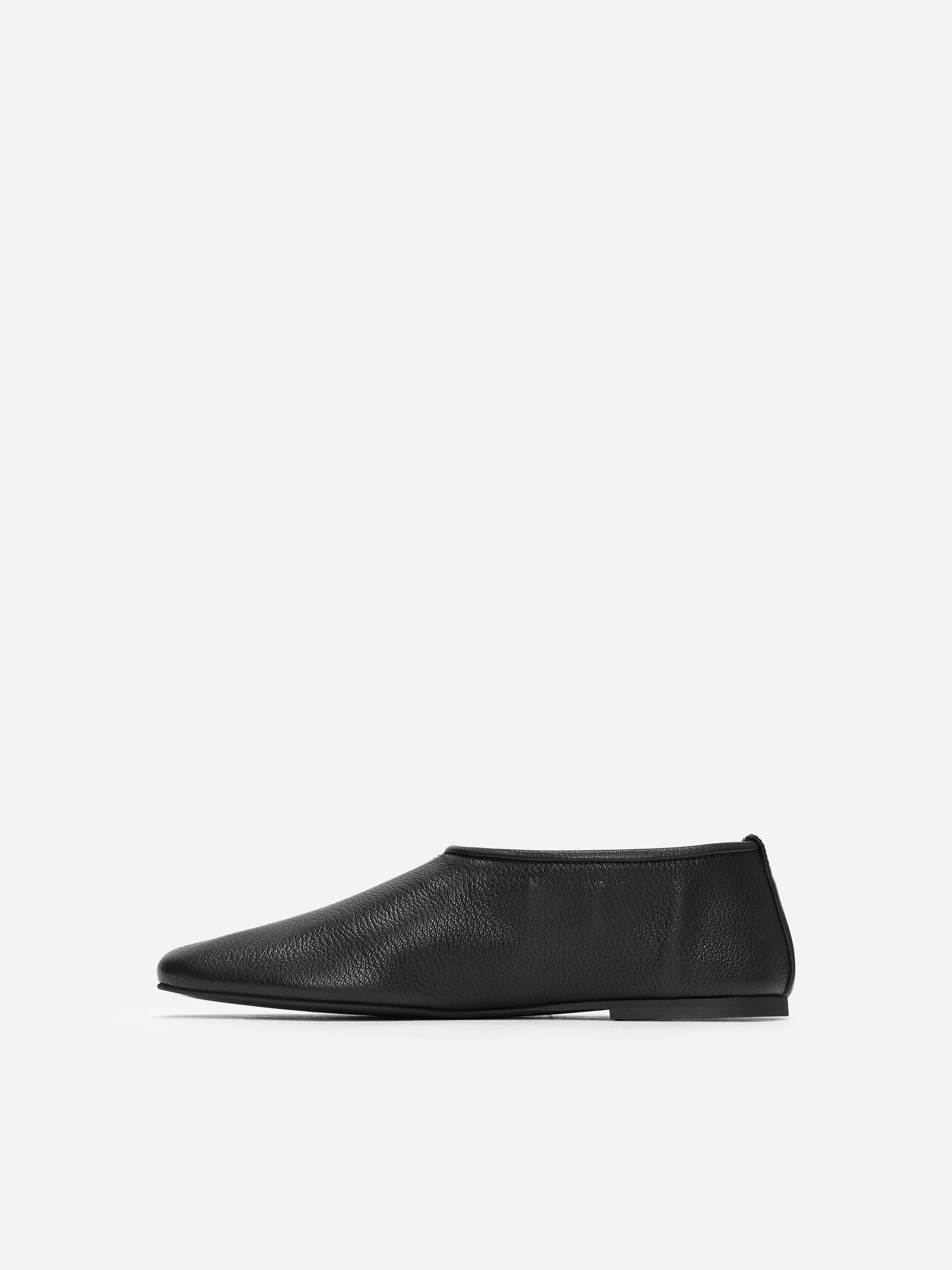 Sock flats i läder - Svart - Women - StillMedia/DescriptiveStillLife - 6