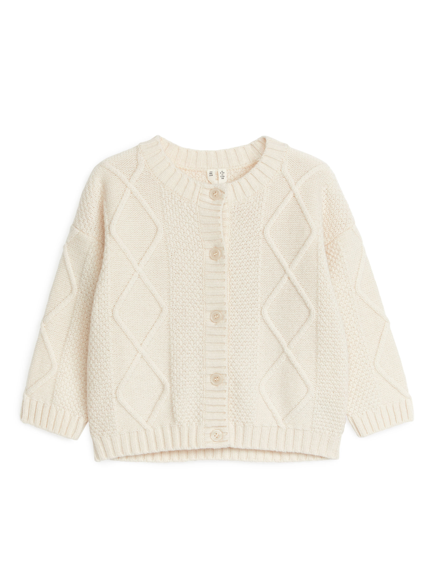 Cable-Knit Cardigan - Beige - Oversized - Children - StillMedia/DescriptiveStillLife - 3