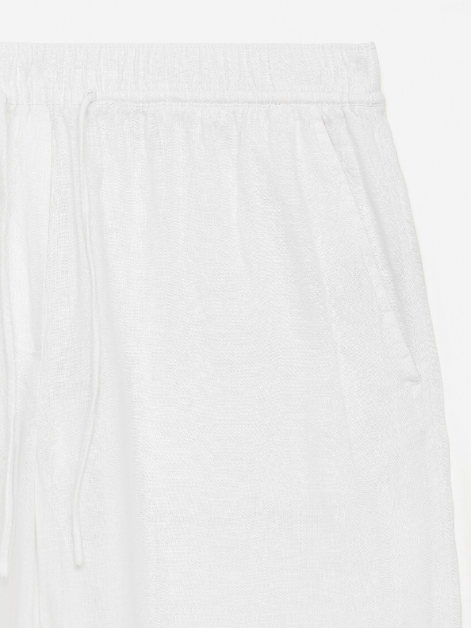 Pantalon raccourci en lin - Blanc/Beige/Vert kaki/Bleu foncé - 6