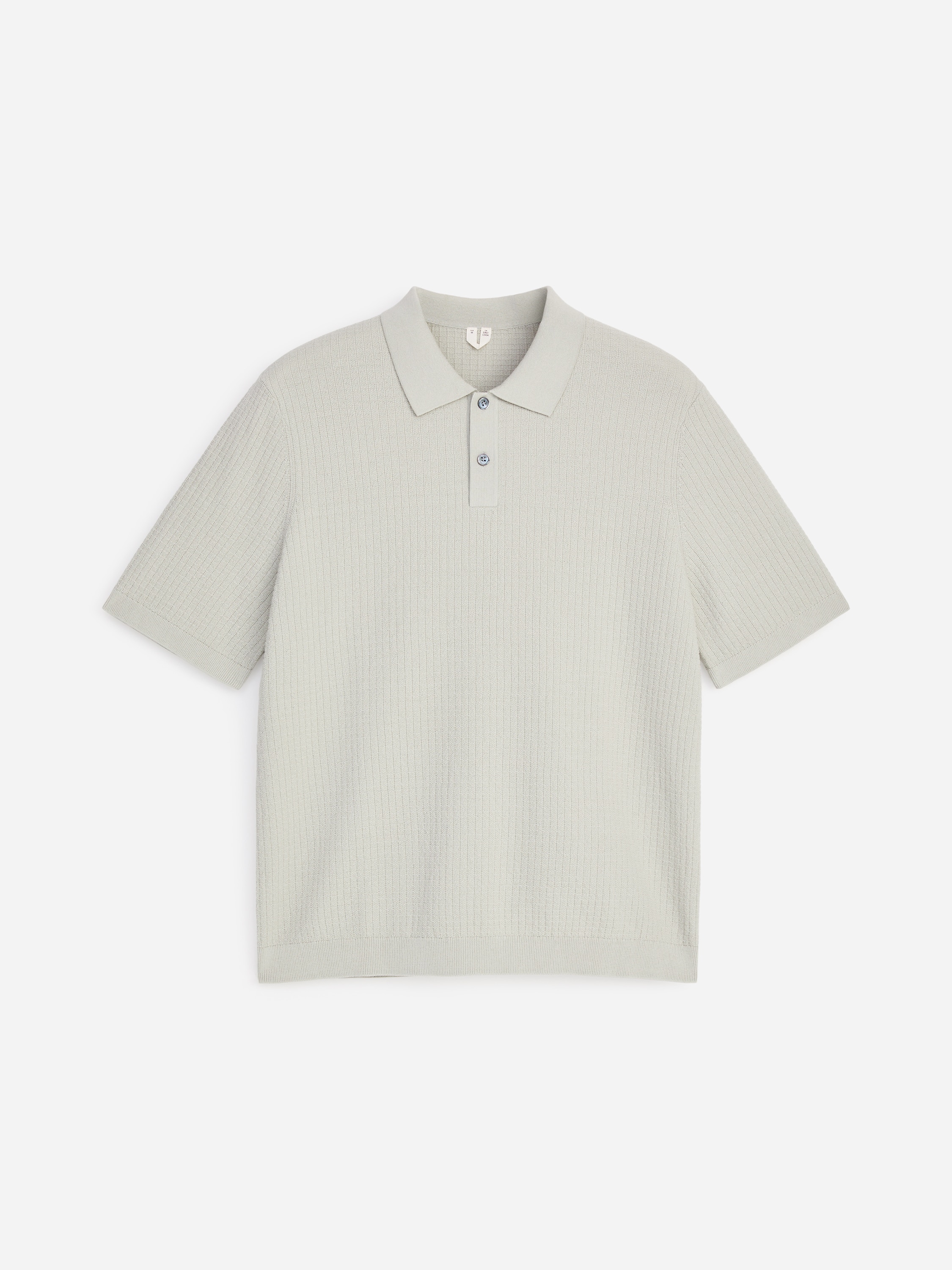 Koszulka polo z bawełnianej dzianiny-Przydymiony zielony