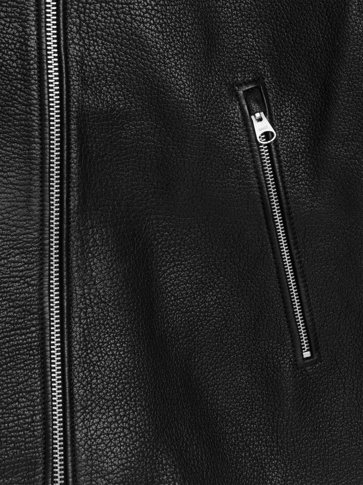 Veste en cuir - Noir - 4