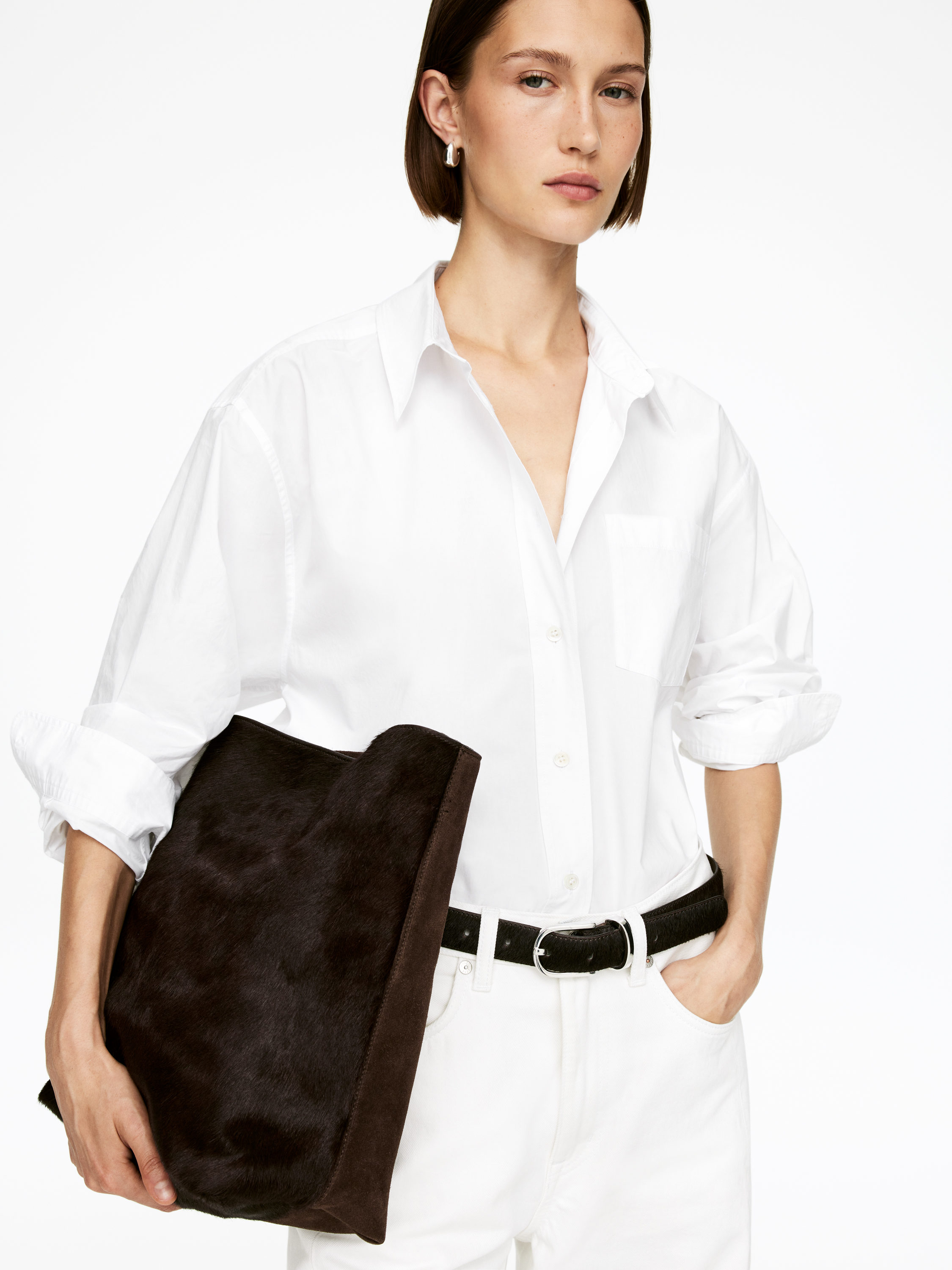 Leather-Suede Tote Bag - Braun - Women - StillMedia/Lookbook - 8