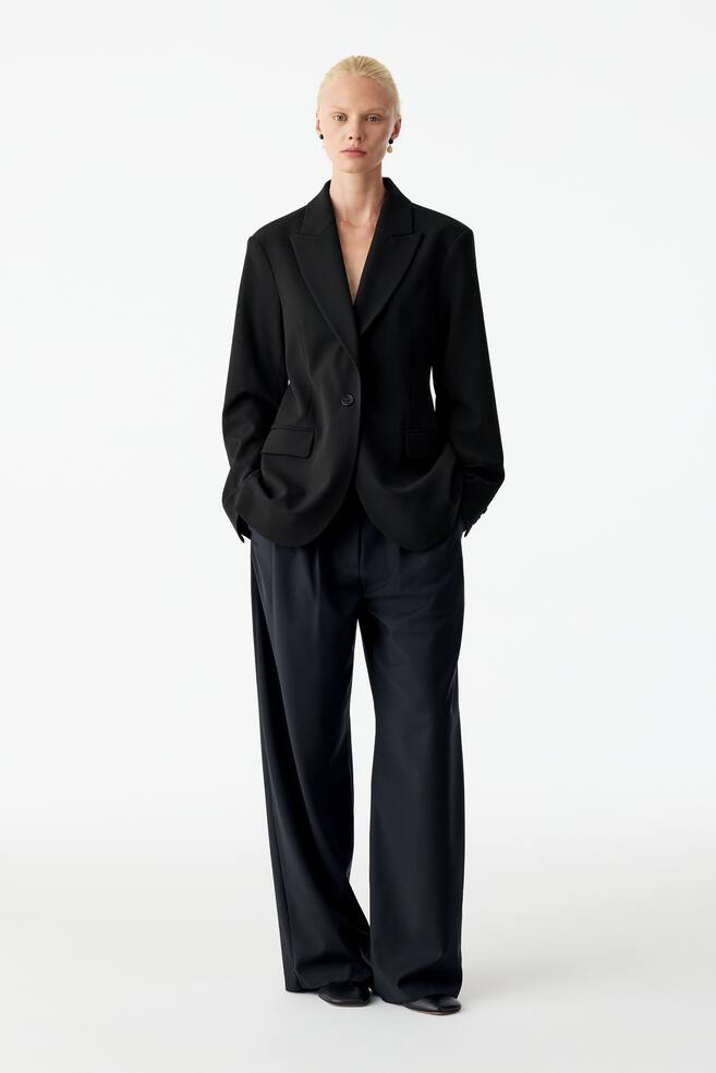 Relaxed Blazer - Black - 1