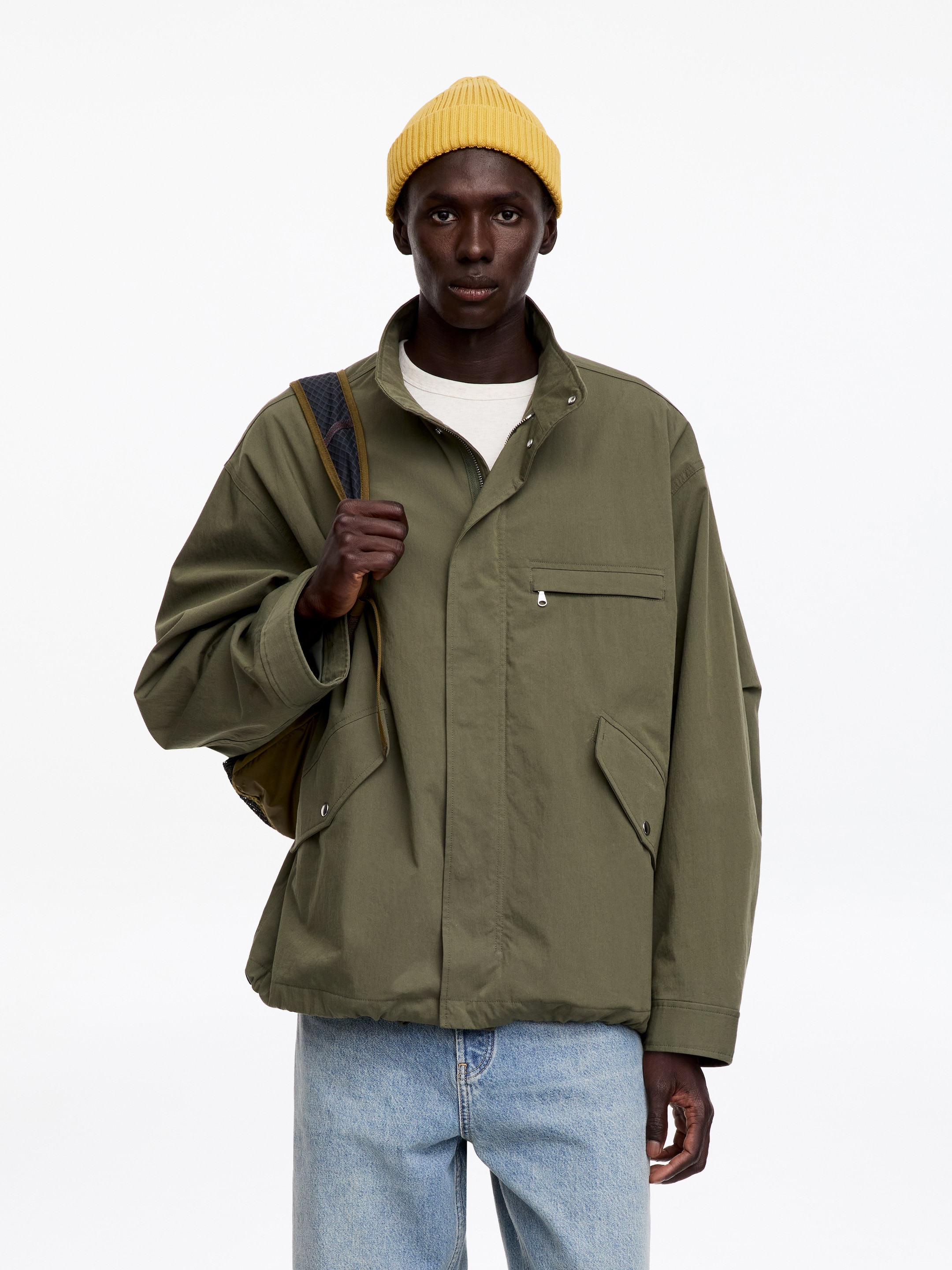 Bawełniana czapka w prążki - Żółty - men - StillMedia/Lookbook - 3