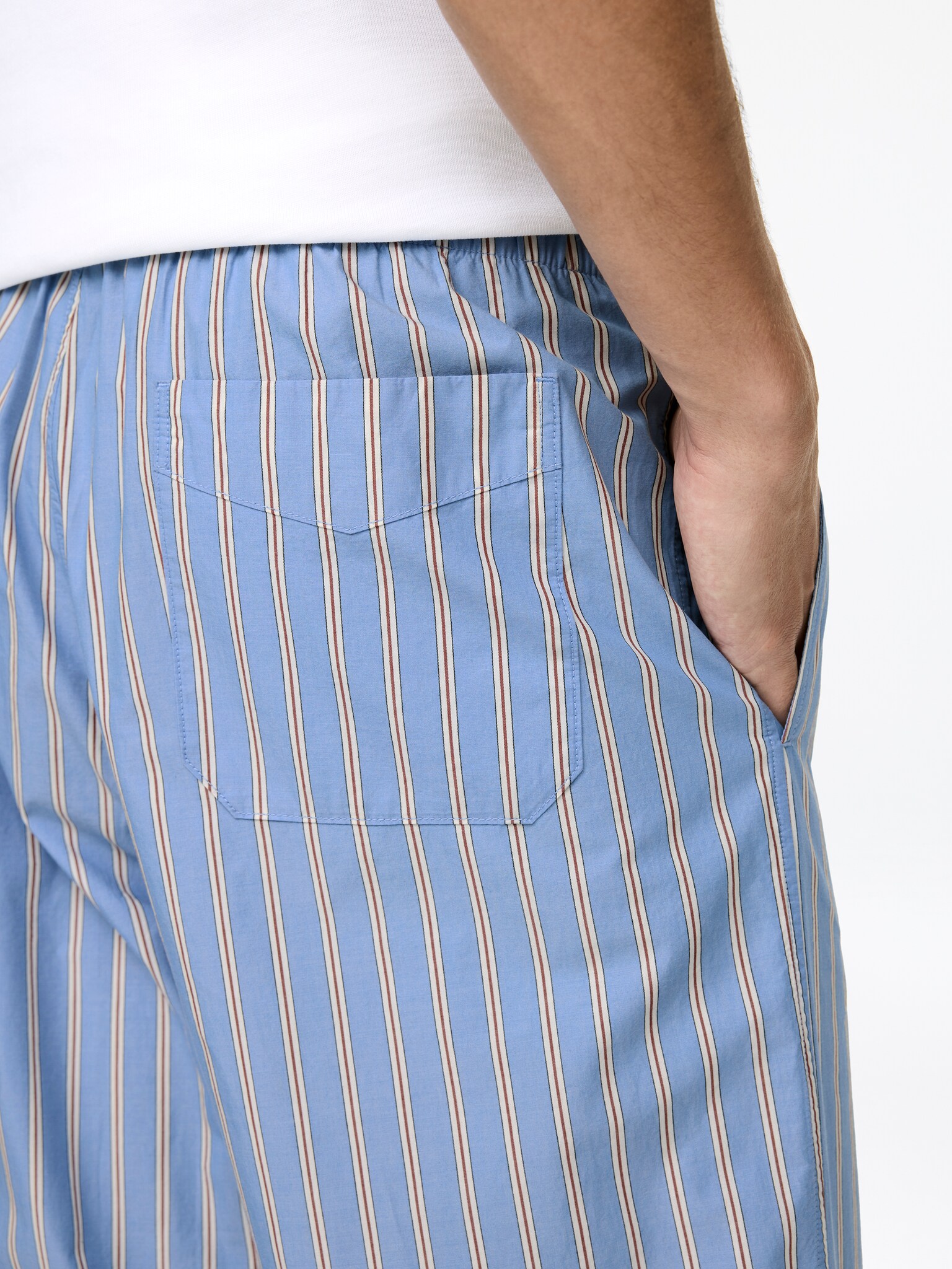 Pantalon de pyjama en popeline - Bleu/Rayé/Bleu/Rayé - 6