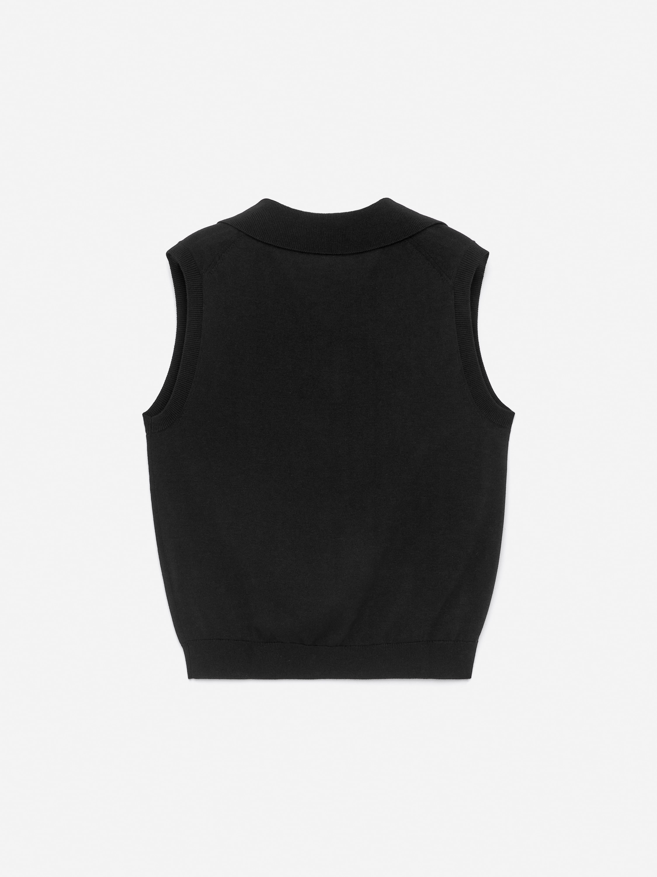 Knitted V-Neck Vest – Black – Women – ARKET NO