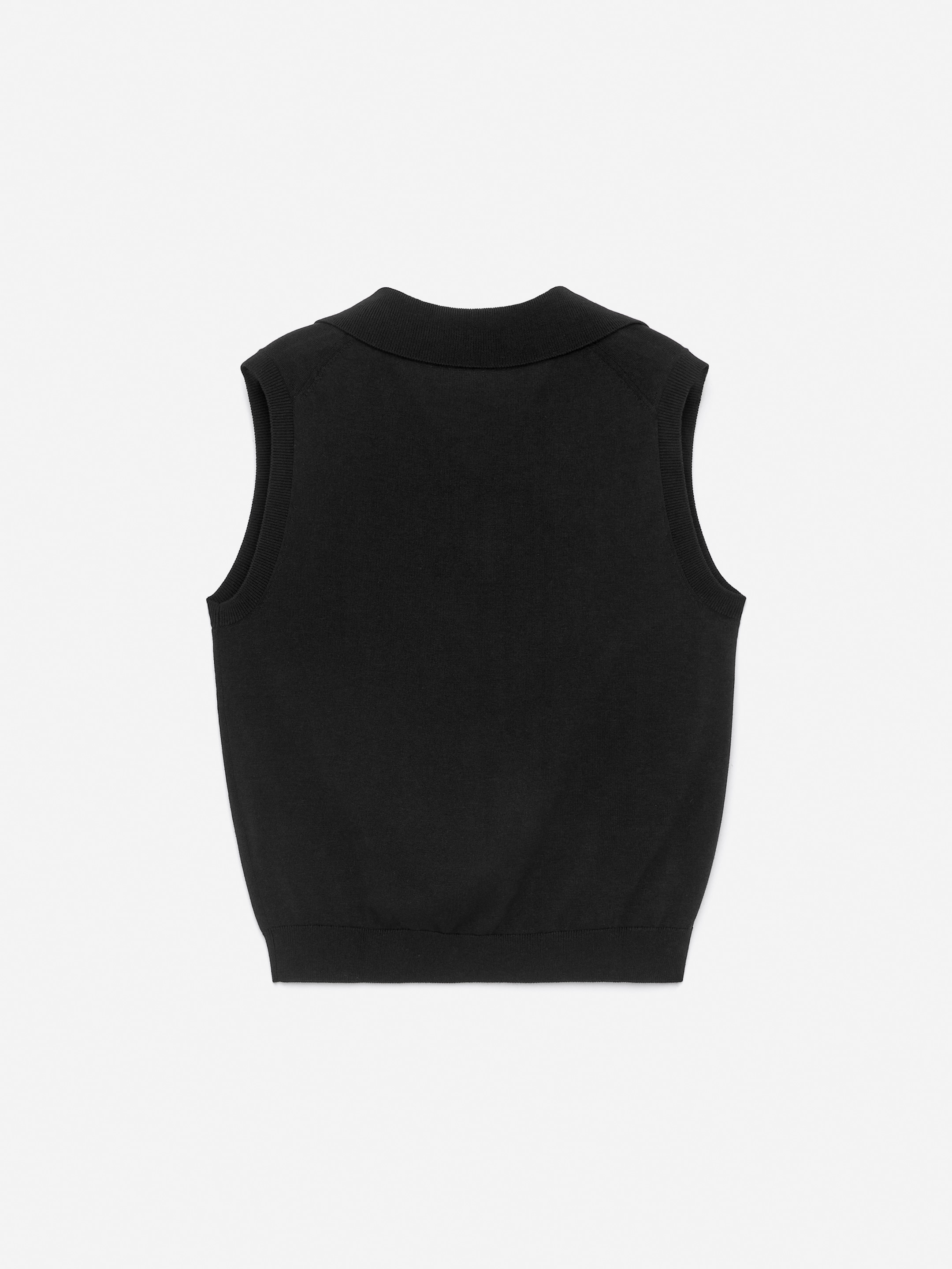Stickad v-ringad slipover - Svart - Regular fit - Women - StillMedia/DescriptiveStillLife - 3