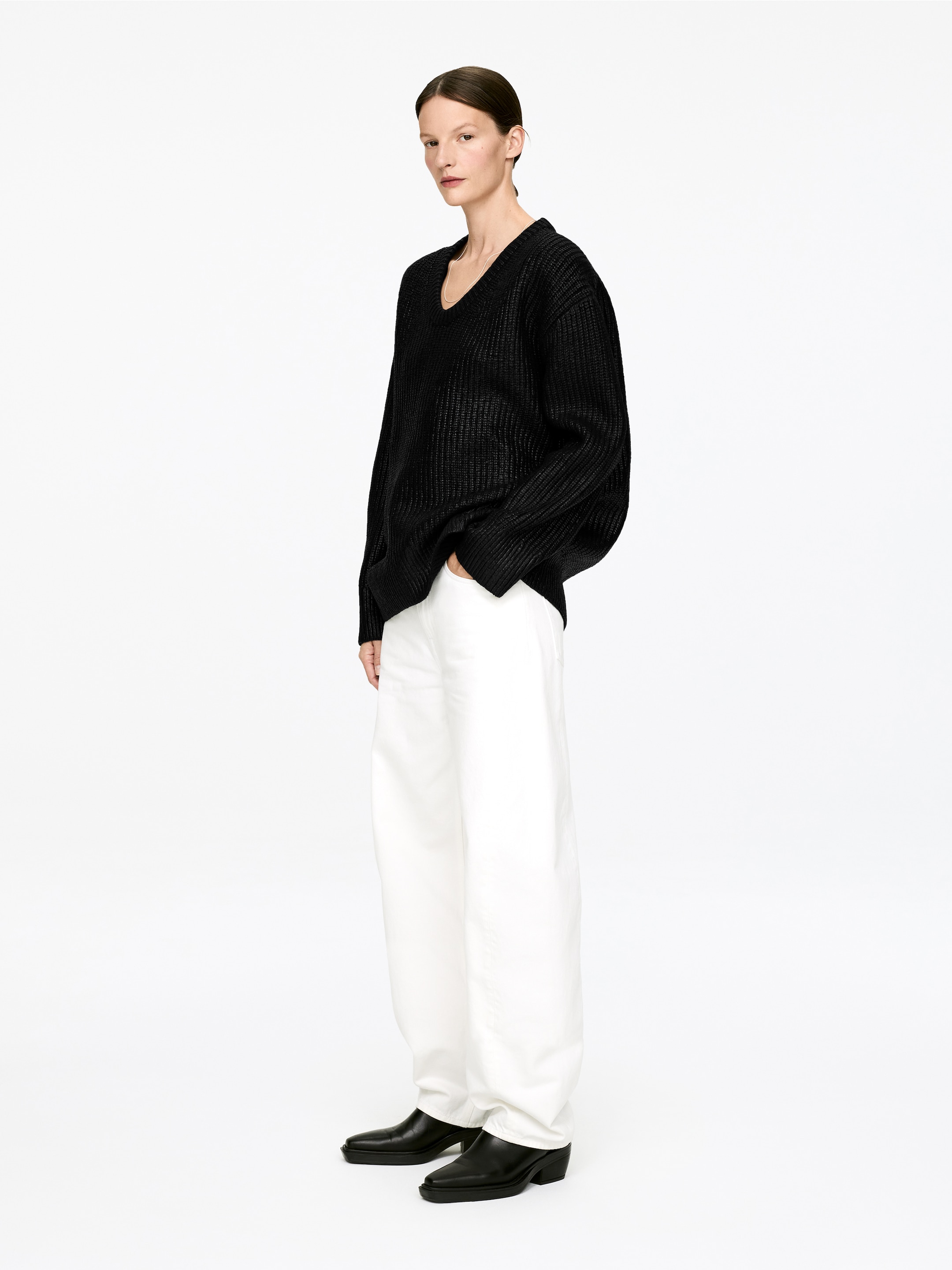 Visualizza immagine più grande: Coated Wool Jumper - Black - DONNA | H&M IT 3