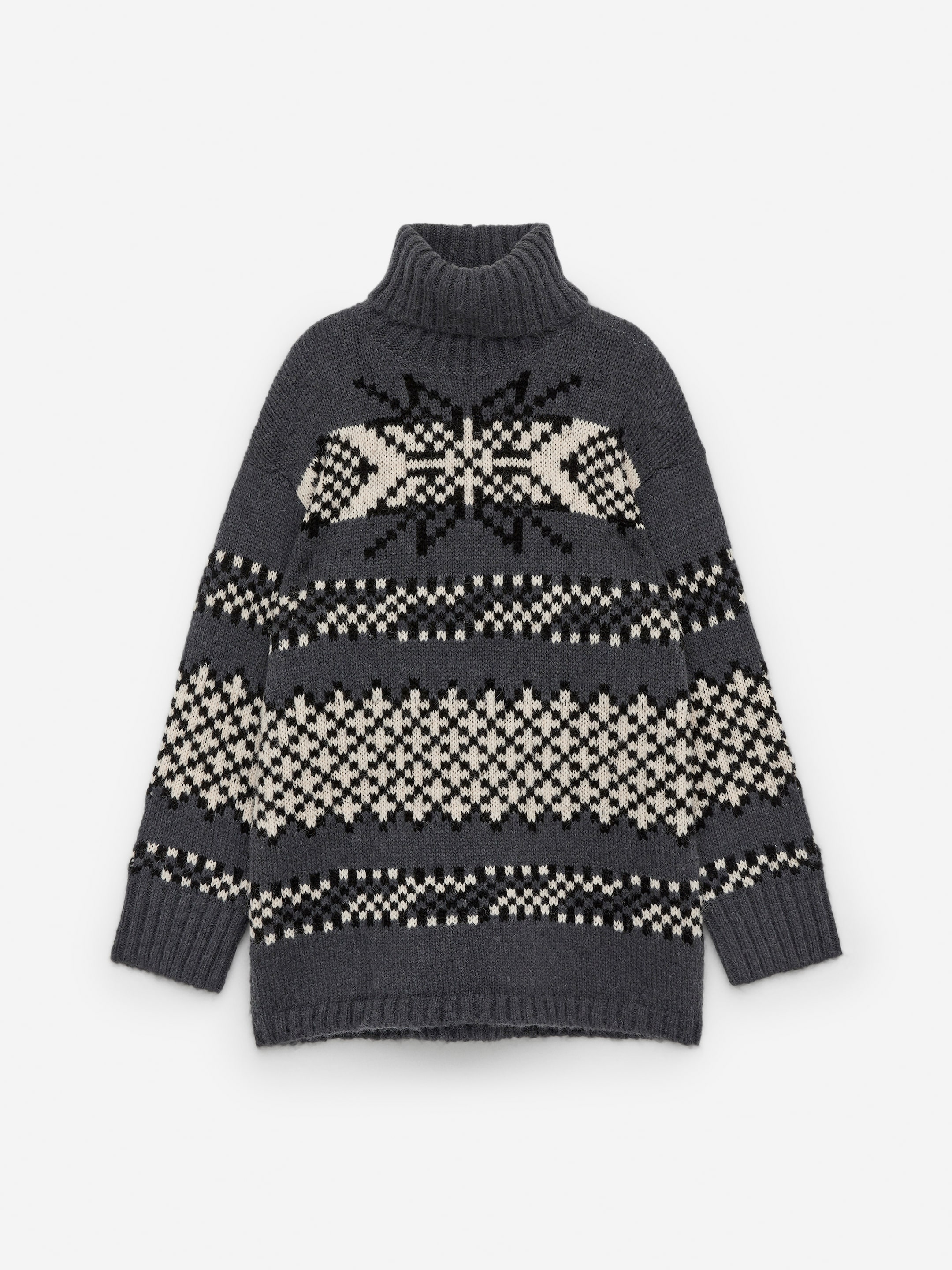 Wool-Alpaca Jacquard Jumper - Grey - Relaxed fit - Women - StillMedia/DescriptiveStillLife - 2