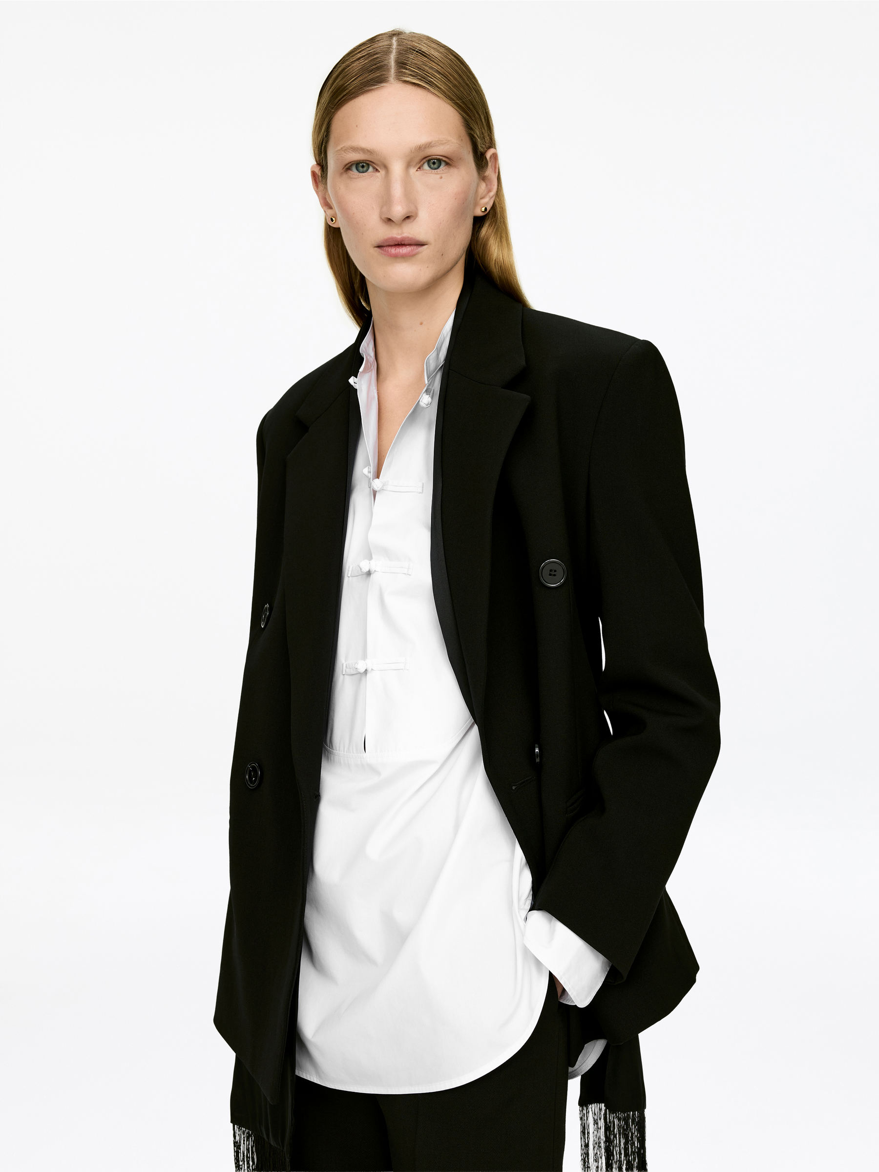 Tuxedo Shirt - White - Regular fit - Women - StillMedia/Lookbook - 6