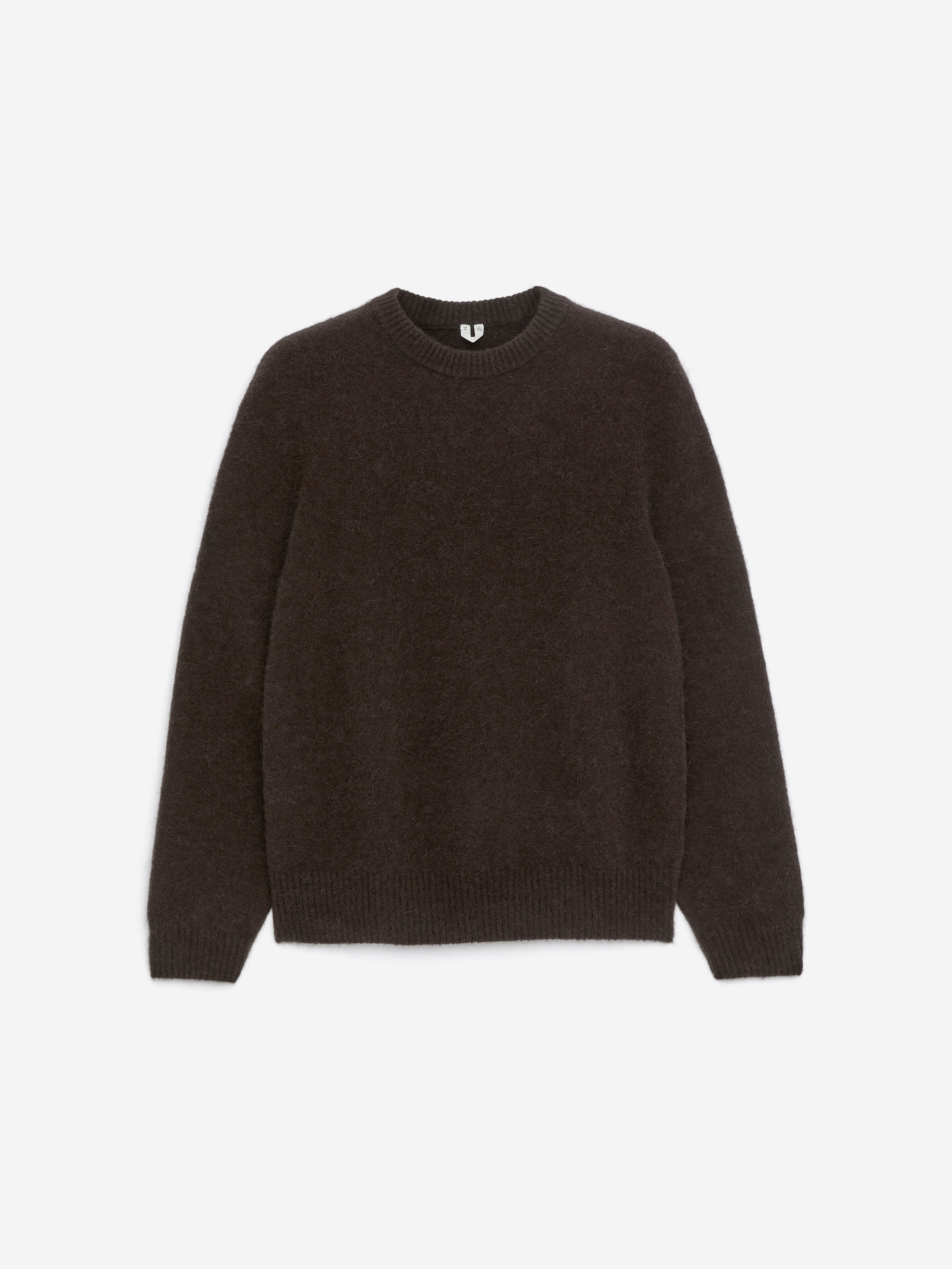 Alpaca-Merino Blend Jumper-#3F3838-12733