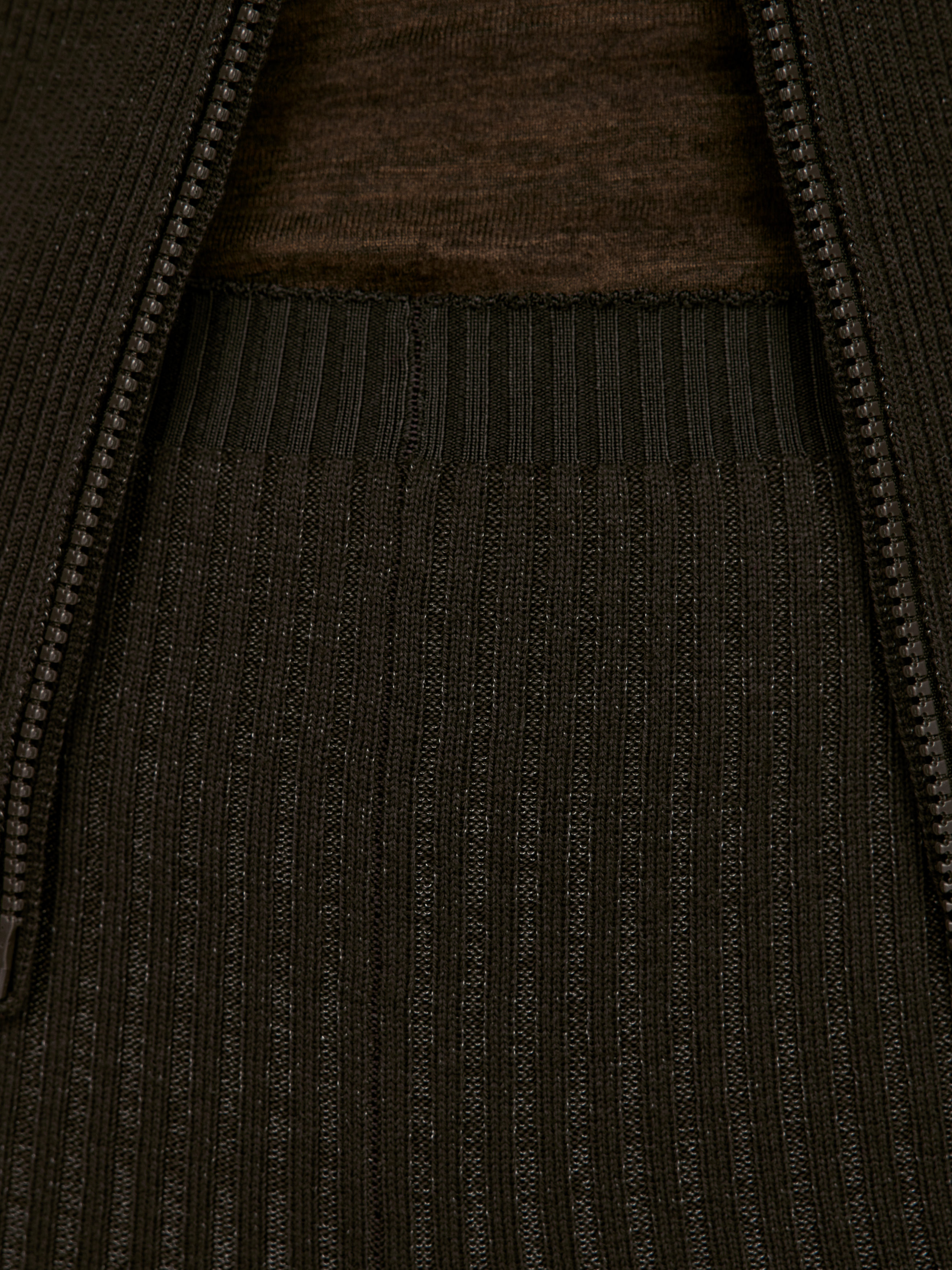 Rib-Knitted Leggings - Dark Brown - Slim fit - Women - StillMedia/Lookbook - 6