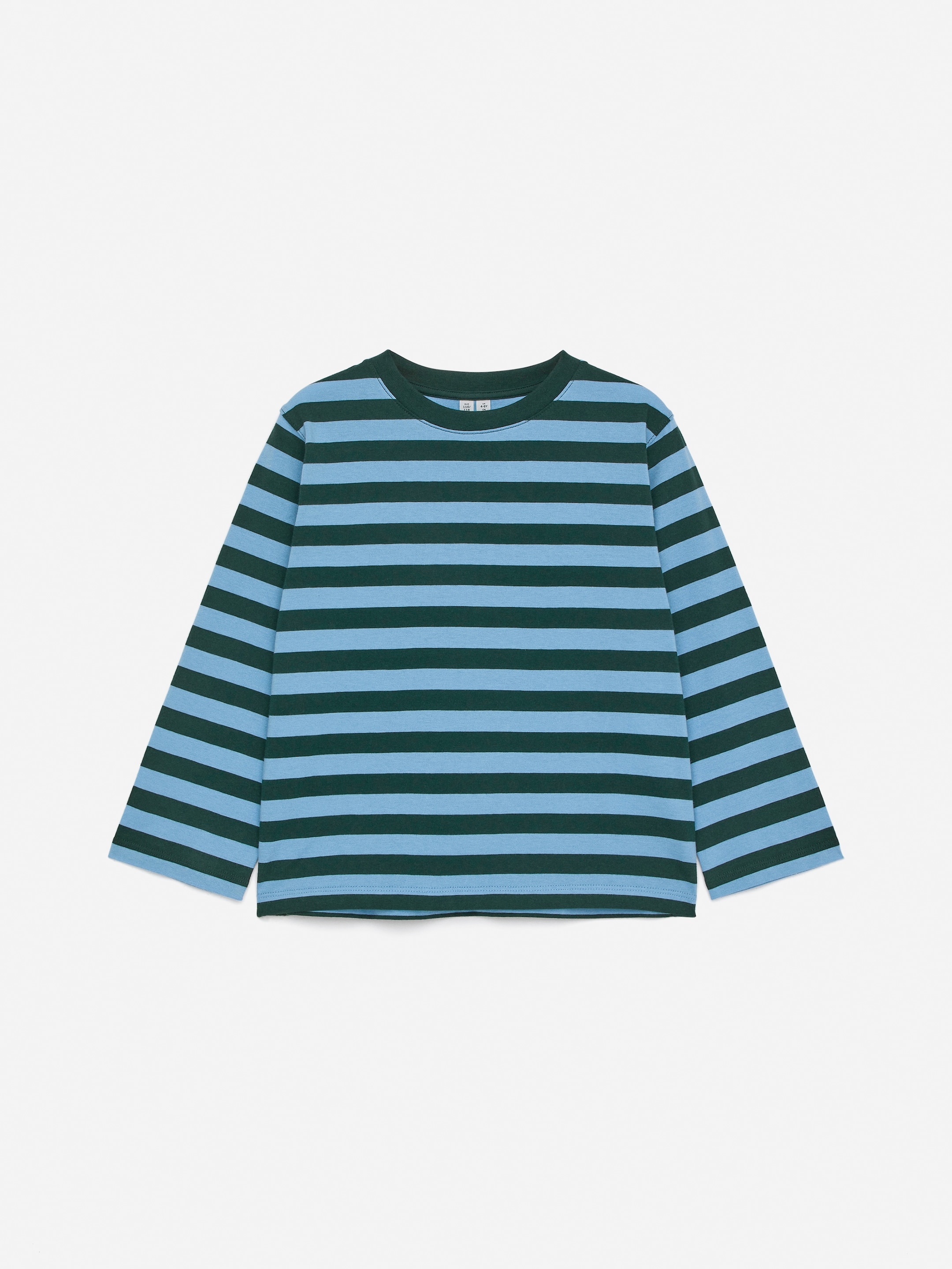 Långärmad t-shirt - Mörkgrön/ljusblå - Relaxed fit - Children - StillMedia/DescriptiveStillLife - 1