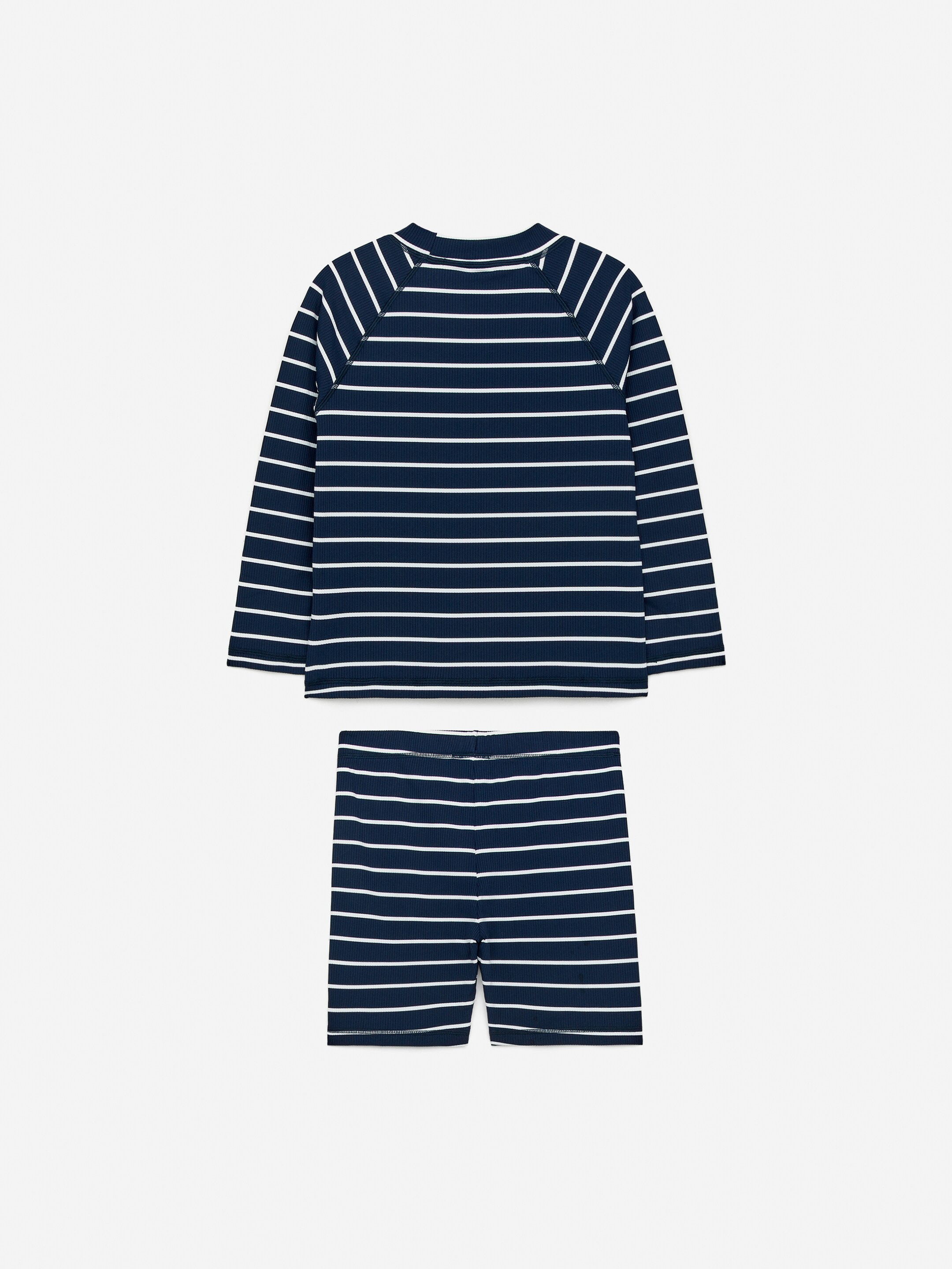 Größeres Bild ansehen: Geripptes Badeset, LSF50+ - Dunkelblau/Weiß - Kids | H&M DE 2