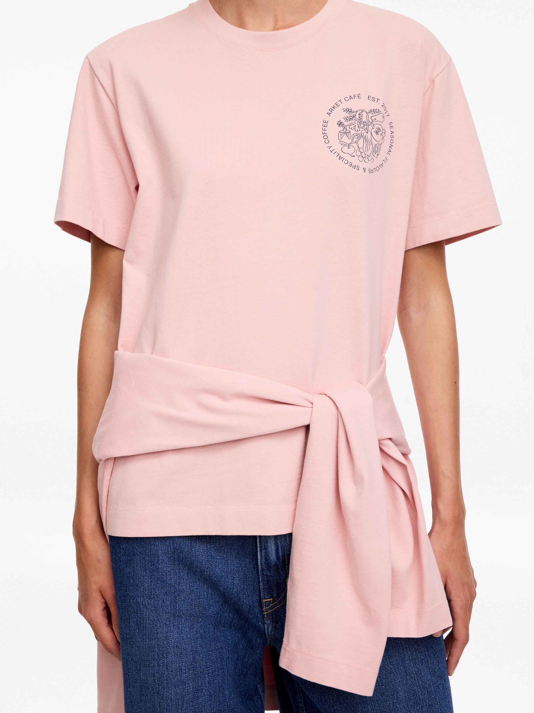 T-shirt z nadrukiem ARKET CAFÉ - Różowy - Luźny fason - Café - StillMedia/Lookbook - 9