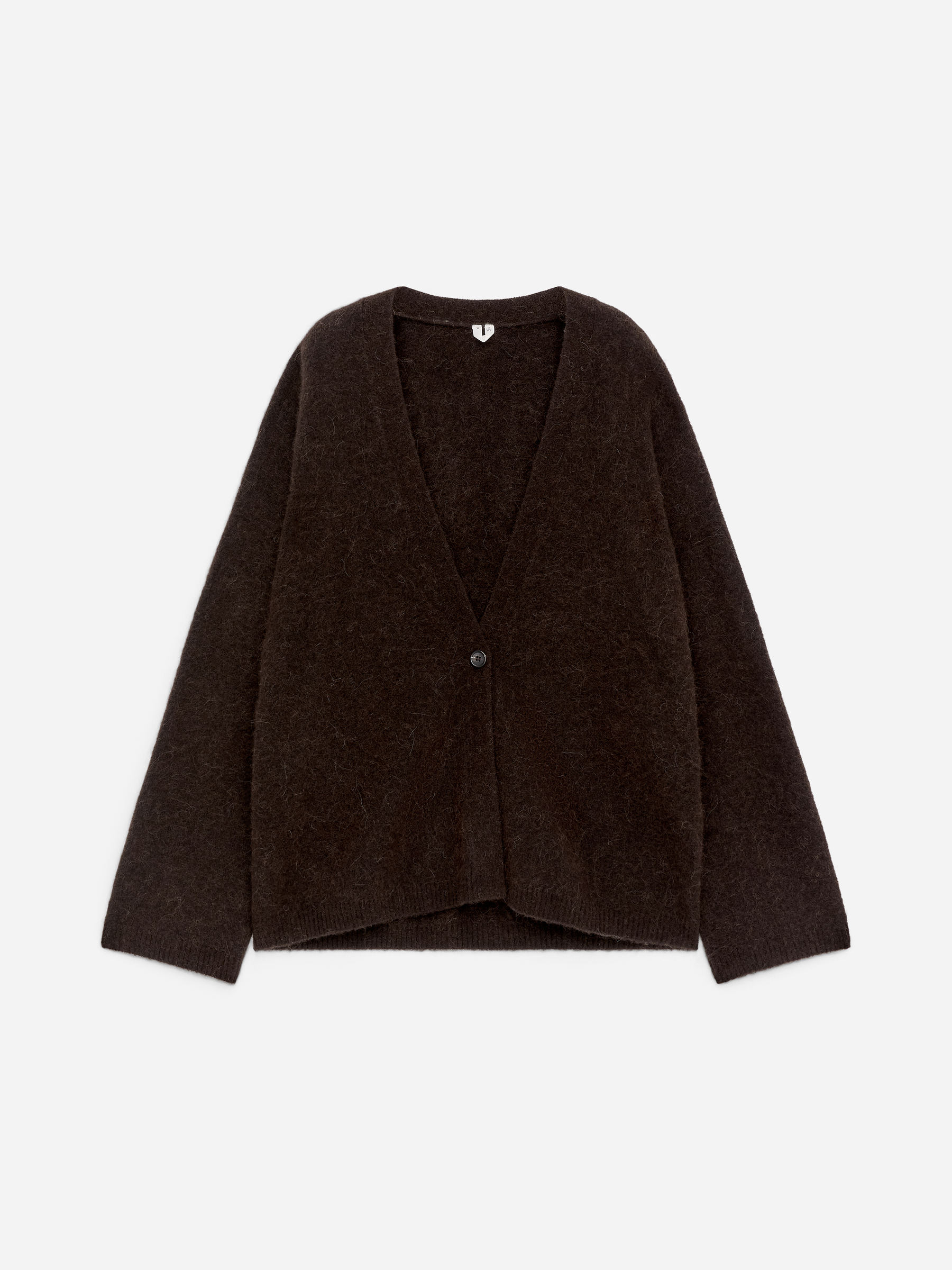 Cardigan de mezcla de alpaca y lana - Dark Brown - Corte estándar - Women - StillMedia/DescriptiveStillLife - 1