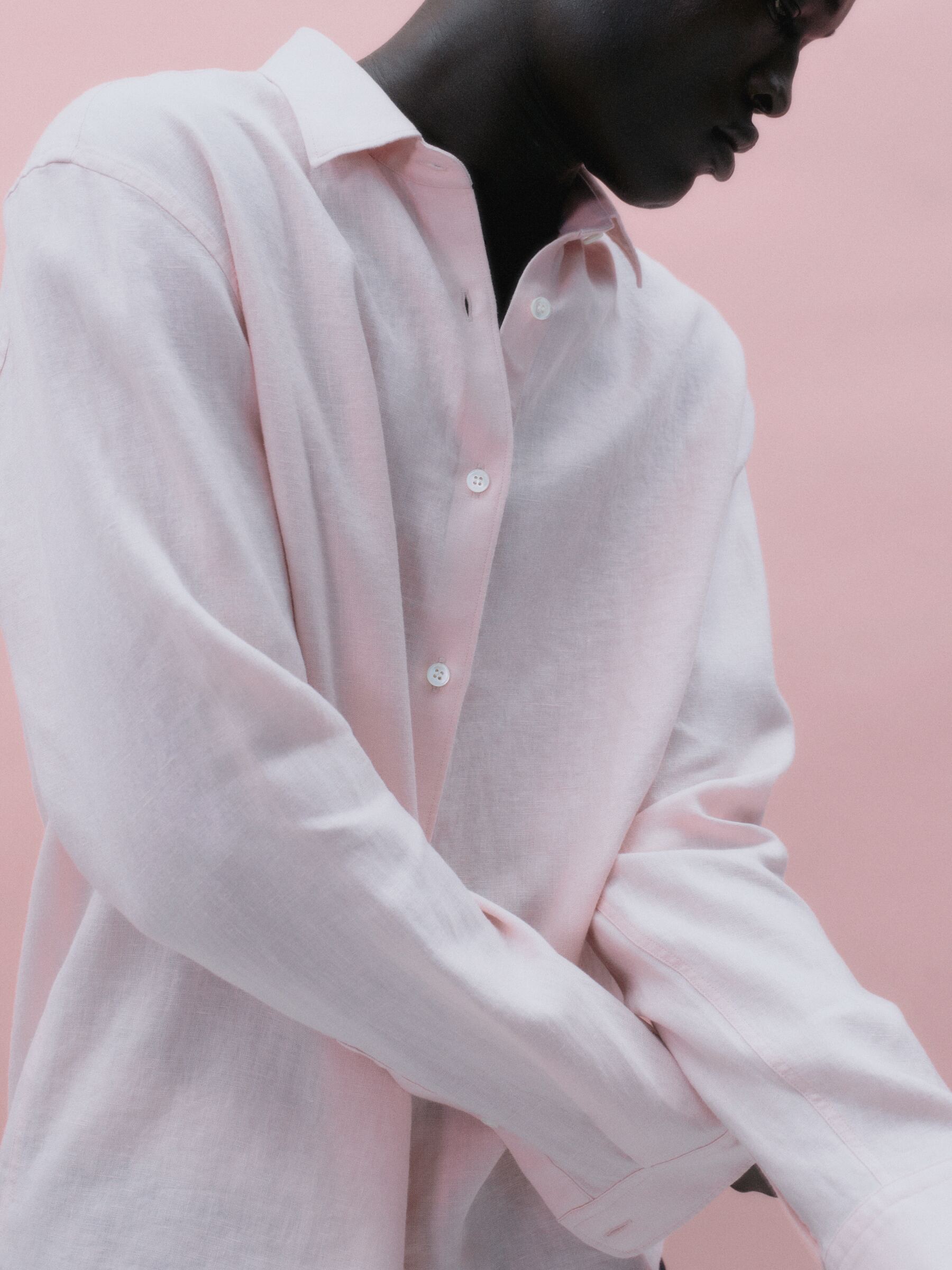 Regular Linen Shirt - Dusty Pink - Regular fit - Men - StillMedia/Environmental - 1