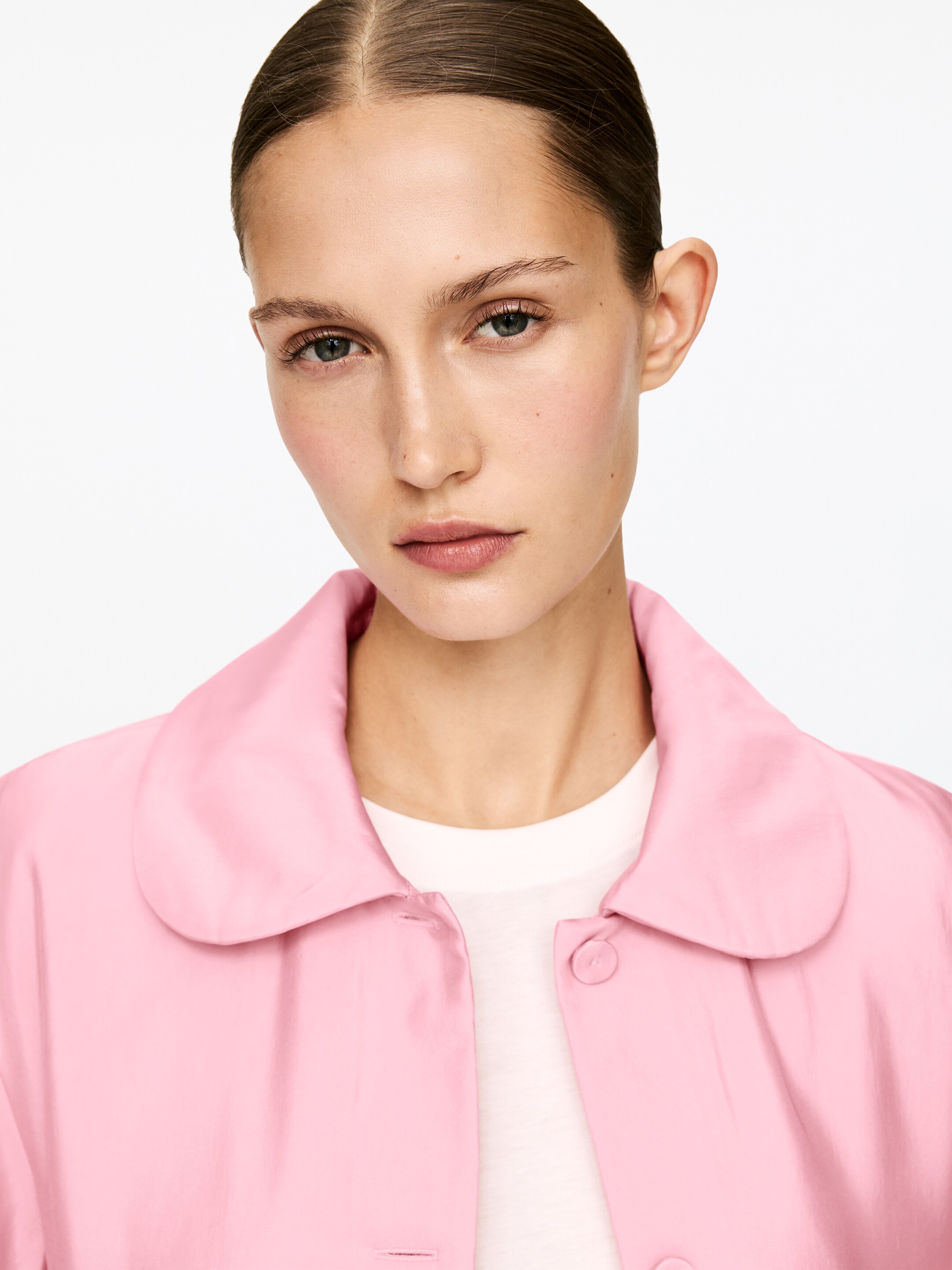 Visa större bild: Vadderad overshirt - Ljusrosa - DAM | H&M SE 8