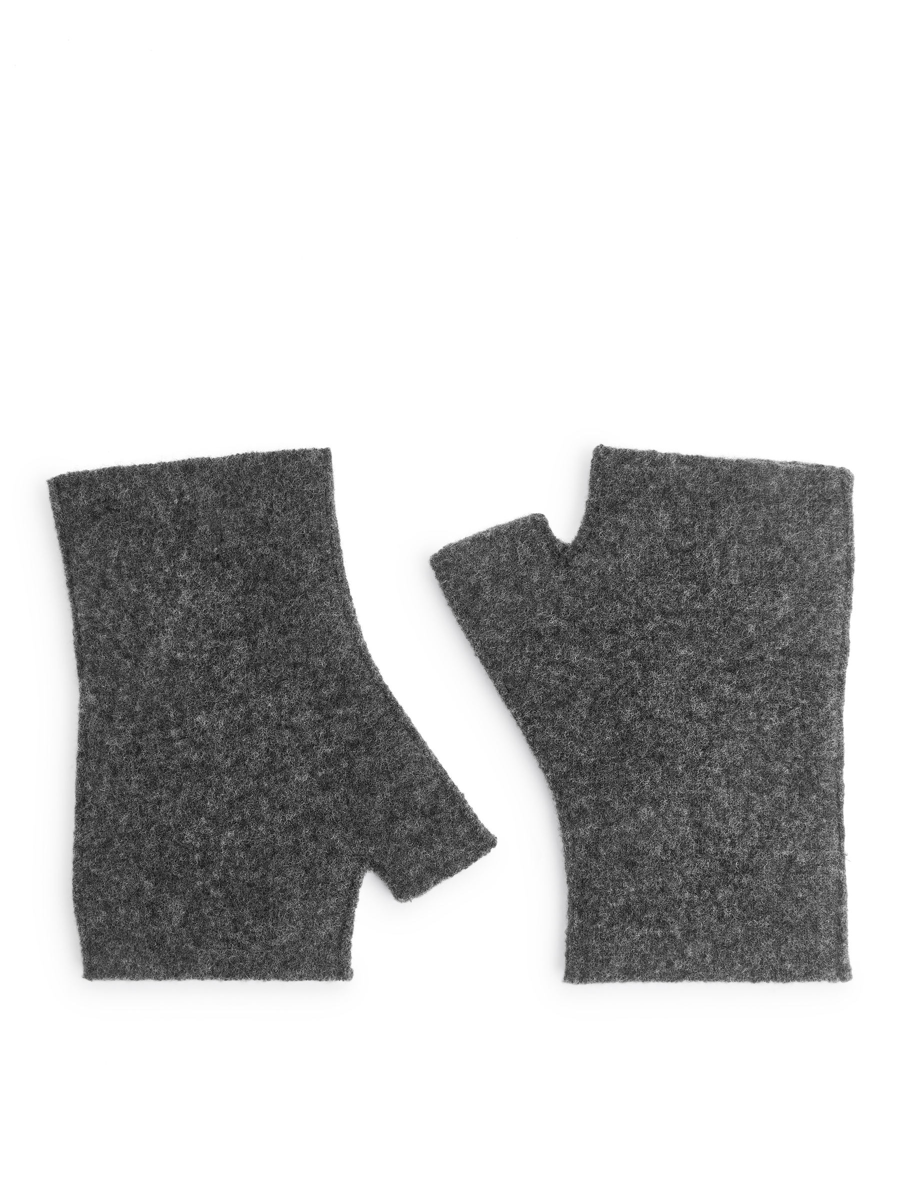 Fingerless Wool Gloves - Dark Grey - Men - StillMedia/DescriptiveStillLife - 1