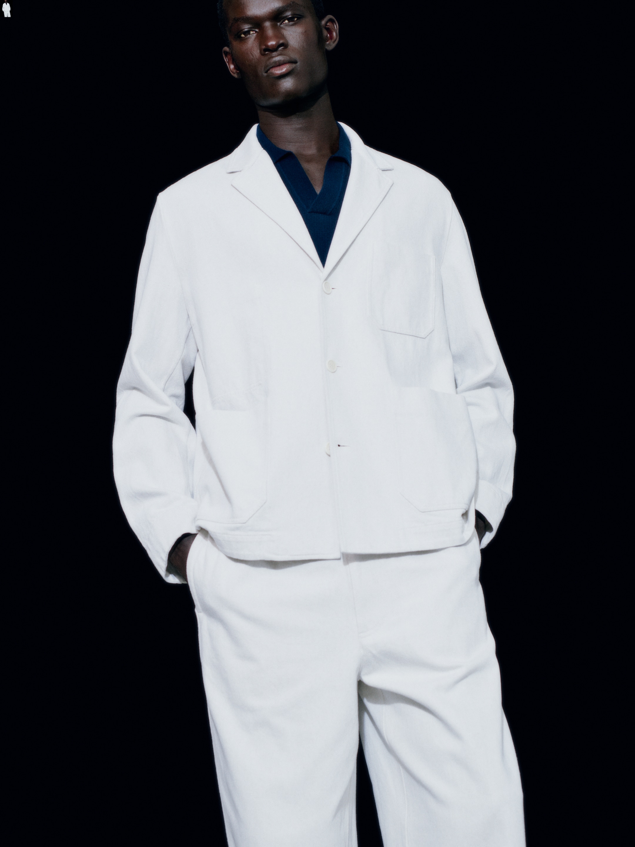 Vida byxor i bomull och linne - Off-white - Loose fit - Men - StillMedia/Environmental - 1