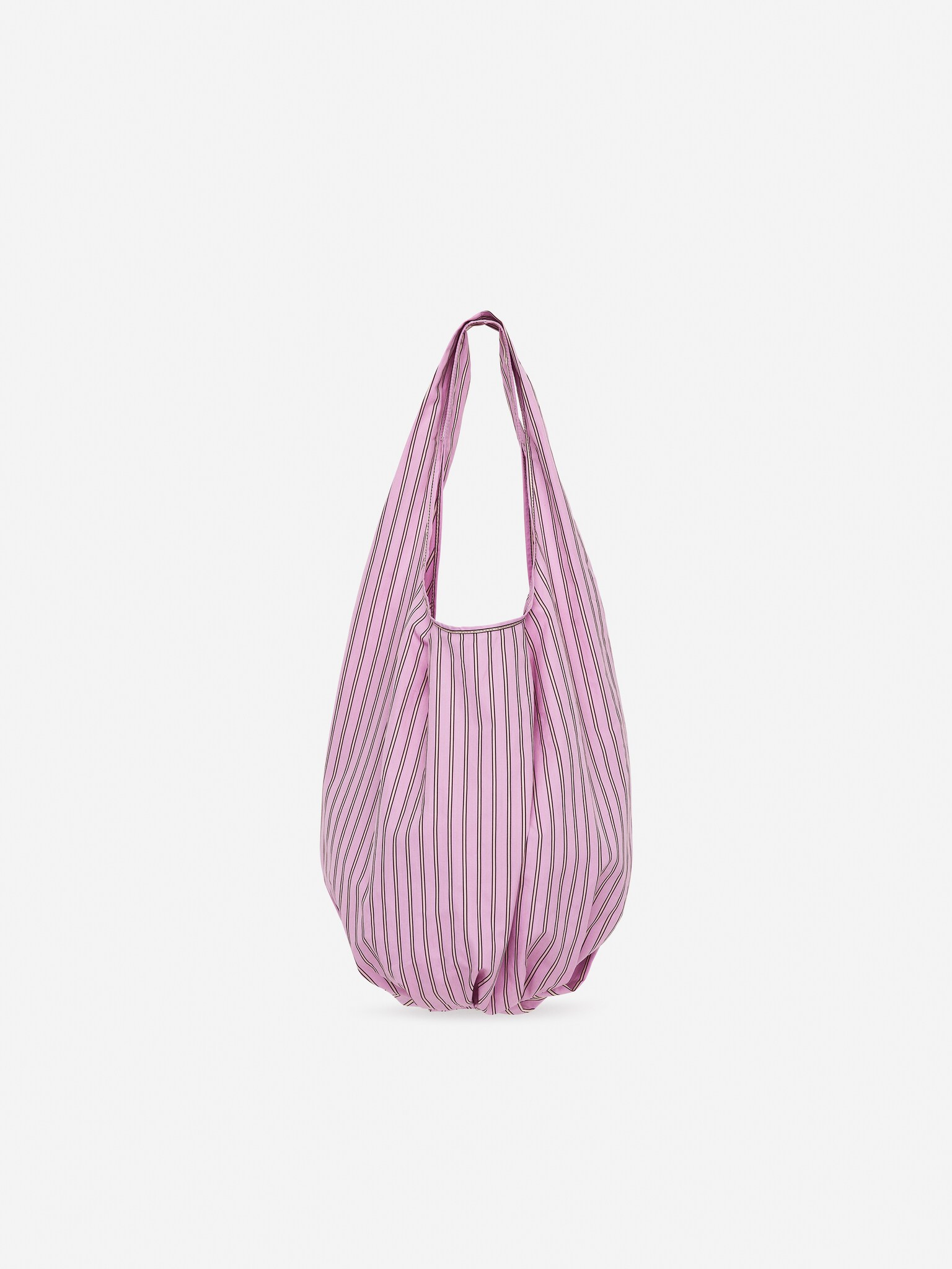 Τσάντα Tote με σχέδιο - Λιλά/Ριγέ