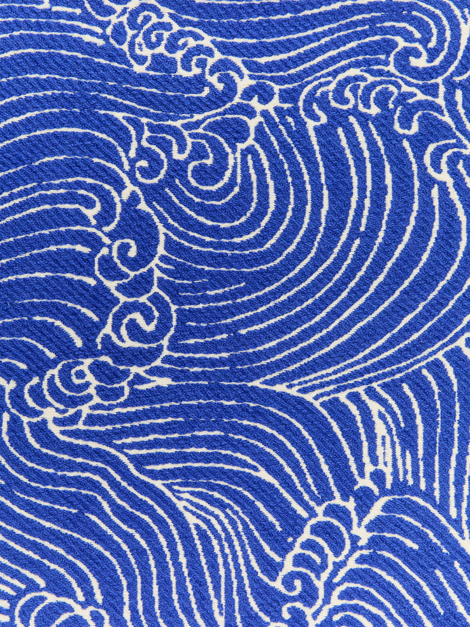 Housse de coussin en coton et laine 50 x 50 cm - Bleu/Écru - Maison et décoration - StillMedia/DescriptiveDetail - 1