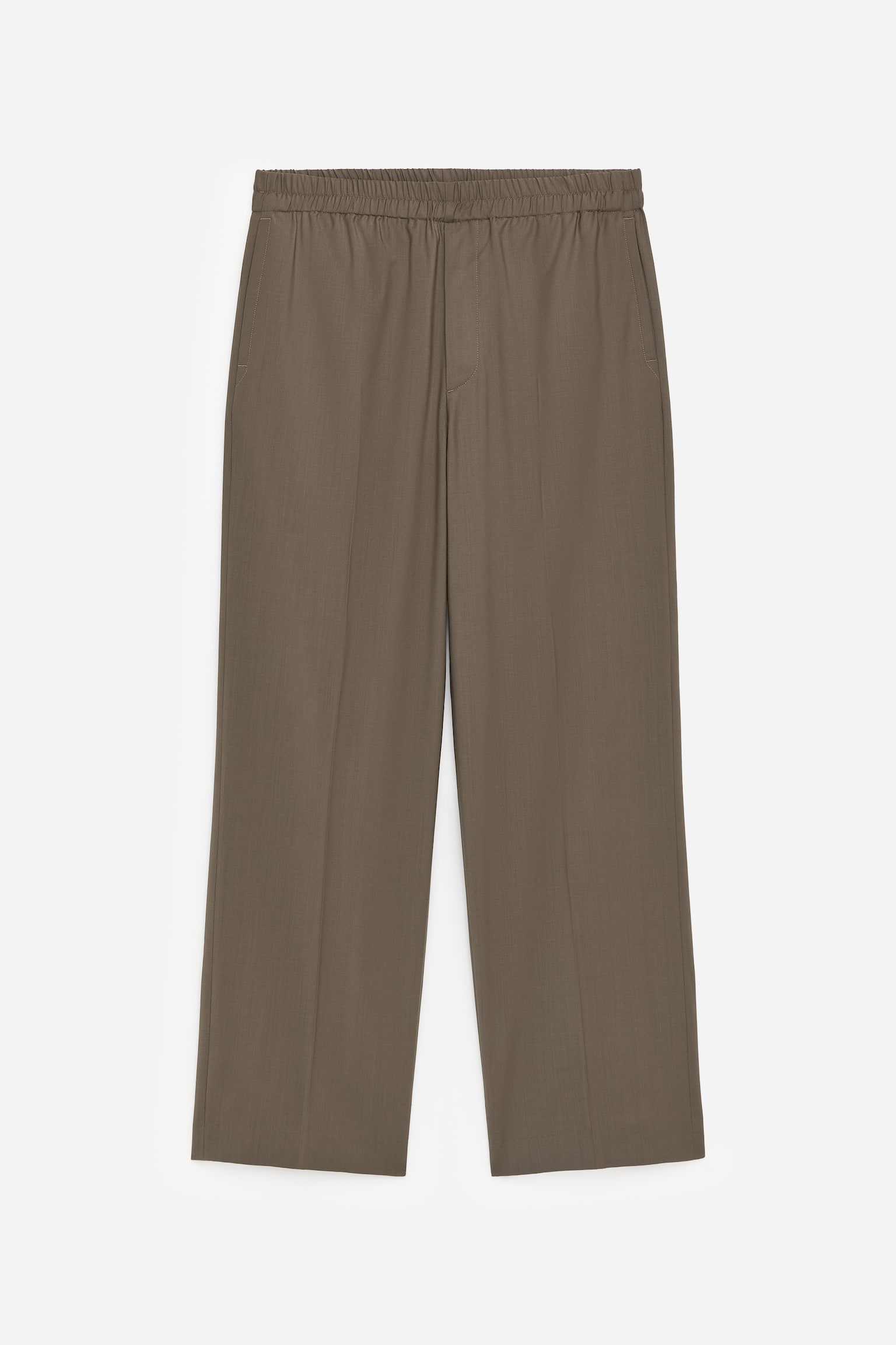Pantalon ample à enfiler - Taupe/Noir - 2