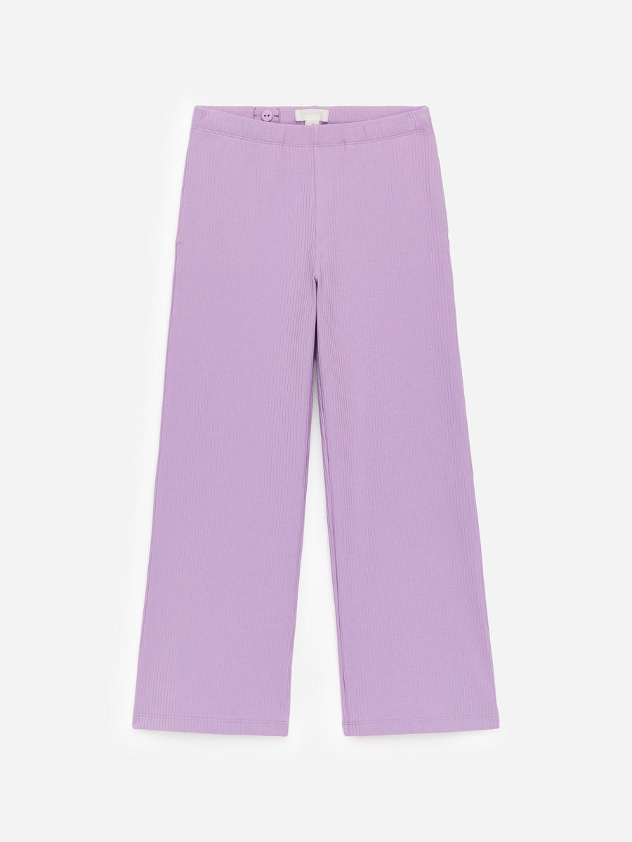 ARKET Girls  Rib Cotton Trousers Purple,  size 104