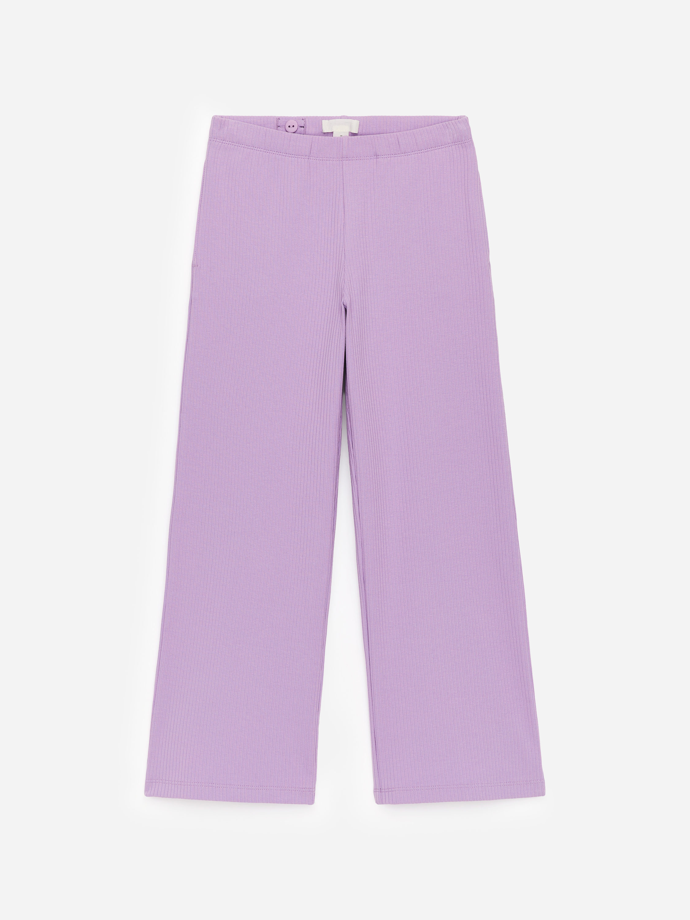 Rib Cotton Trousers-#B196C8-17161