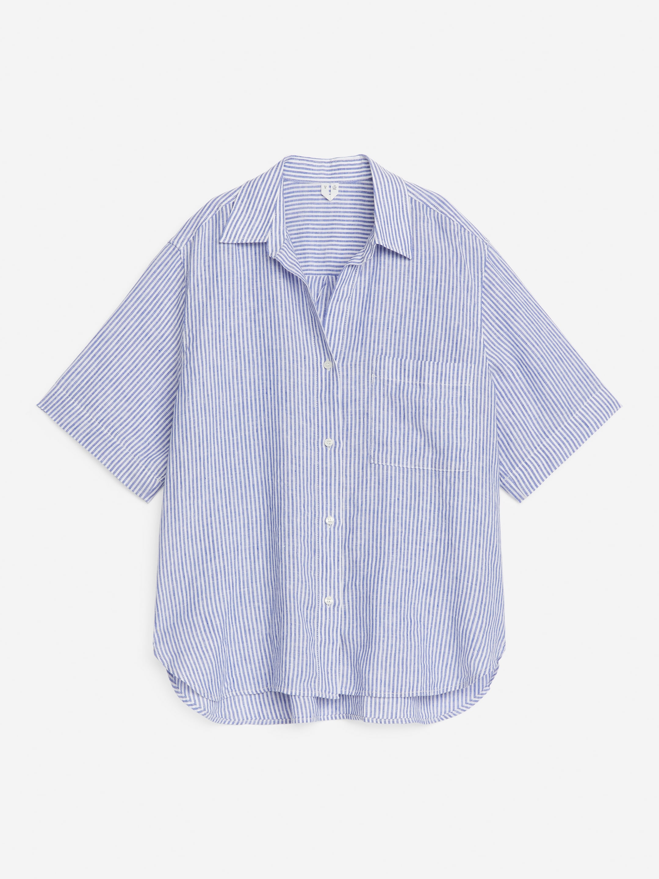 Vis større bilde: Resortskjorte i lin - Blå/hvit - DAME | H&M NO 1