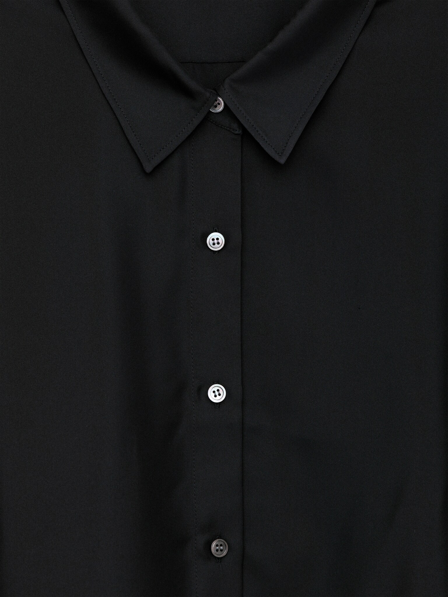 Camicia in twill di seta - Nero - 2