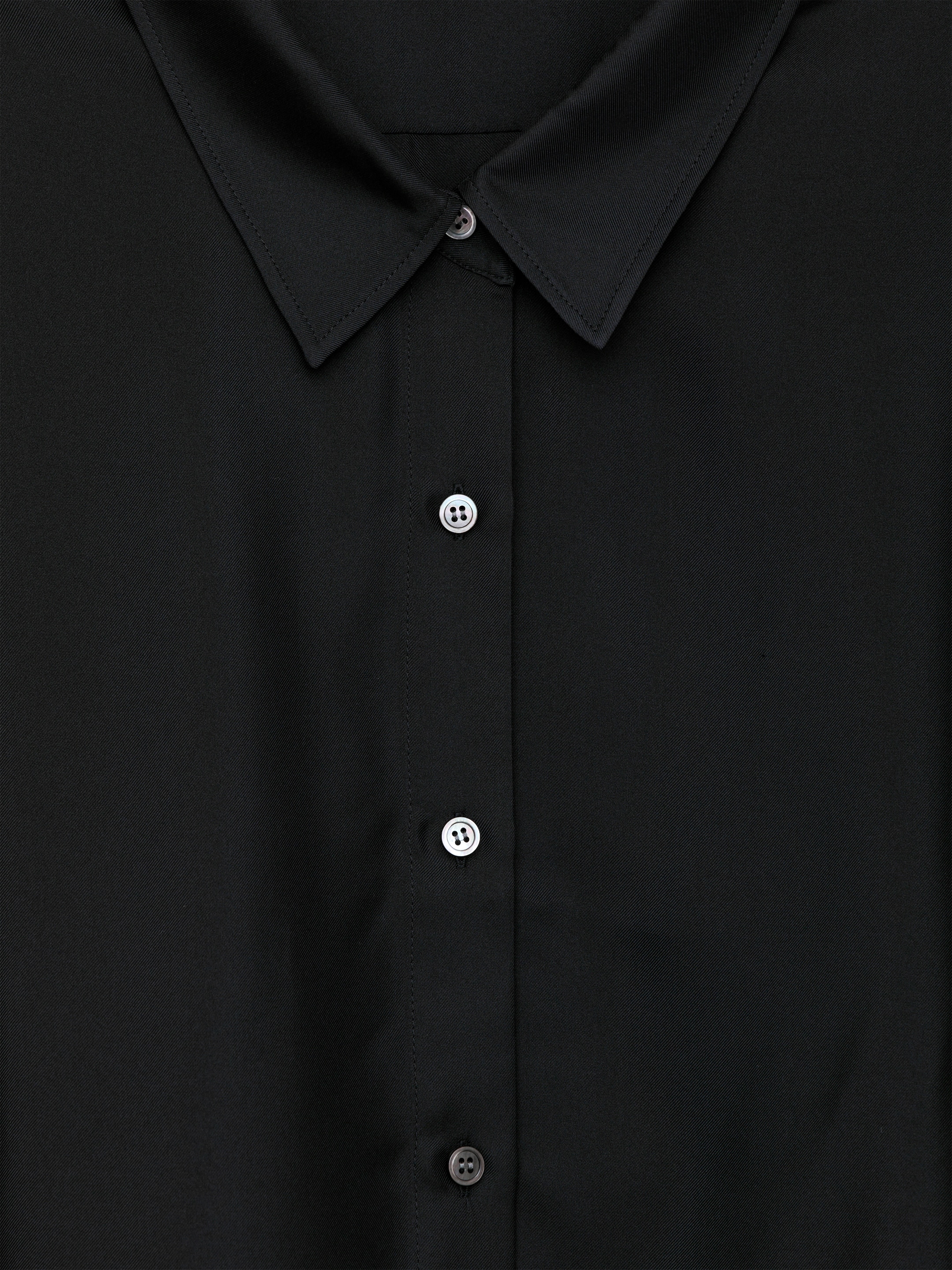 Silk Twill Shirt - Black - Regular fit - Women - StillMedia/DescriptiveDetail - 2