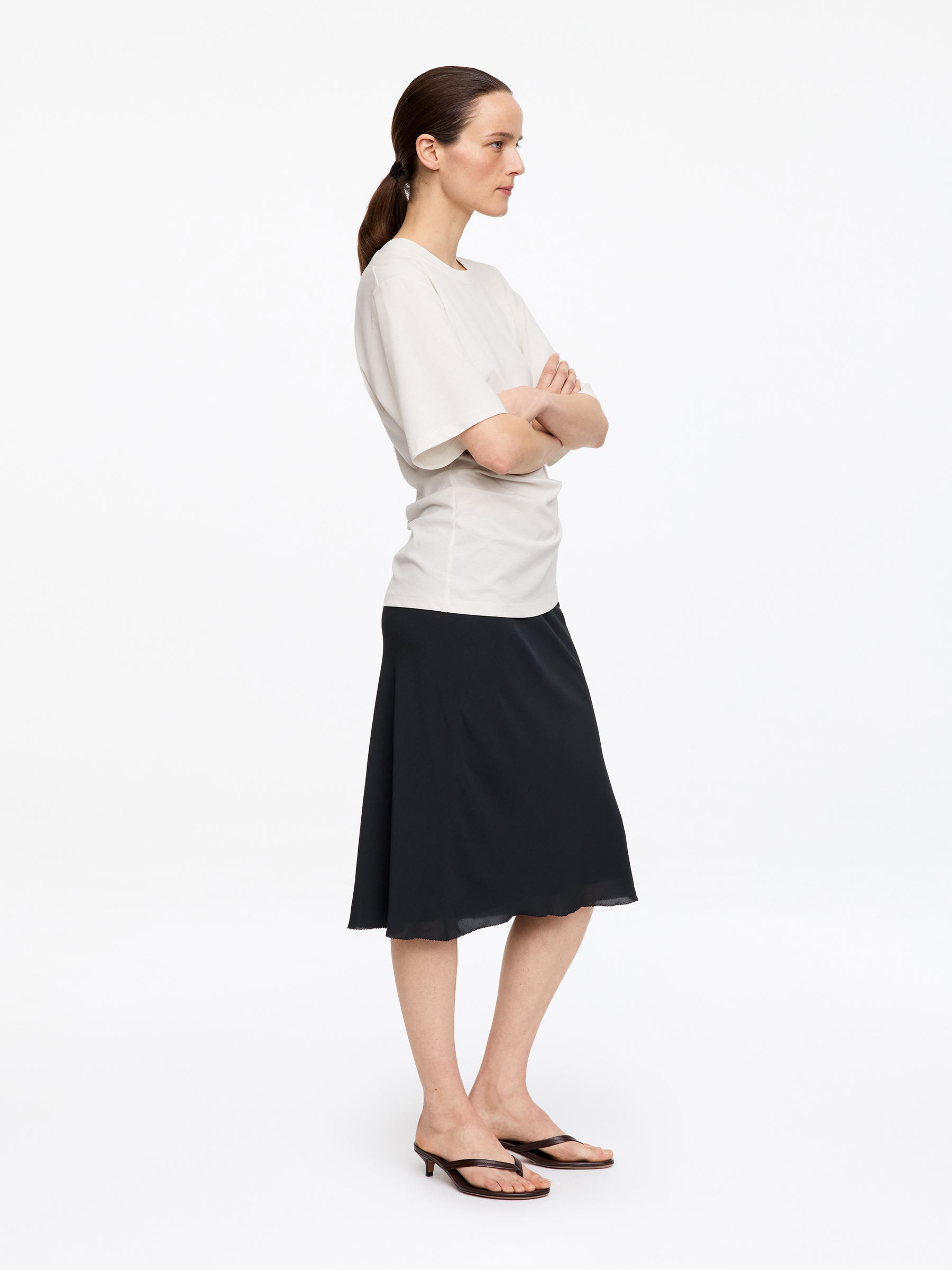 Camiseta drapeada - Blanco - Corte estándar - Women - StillMedia/Lookbook - 9