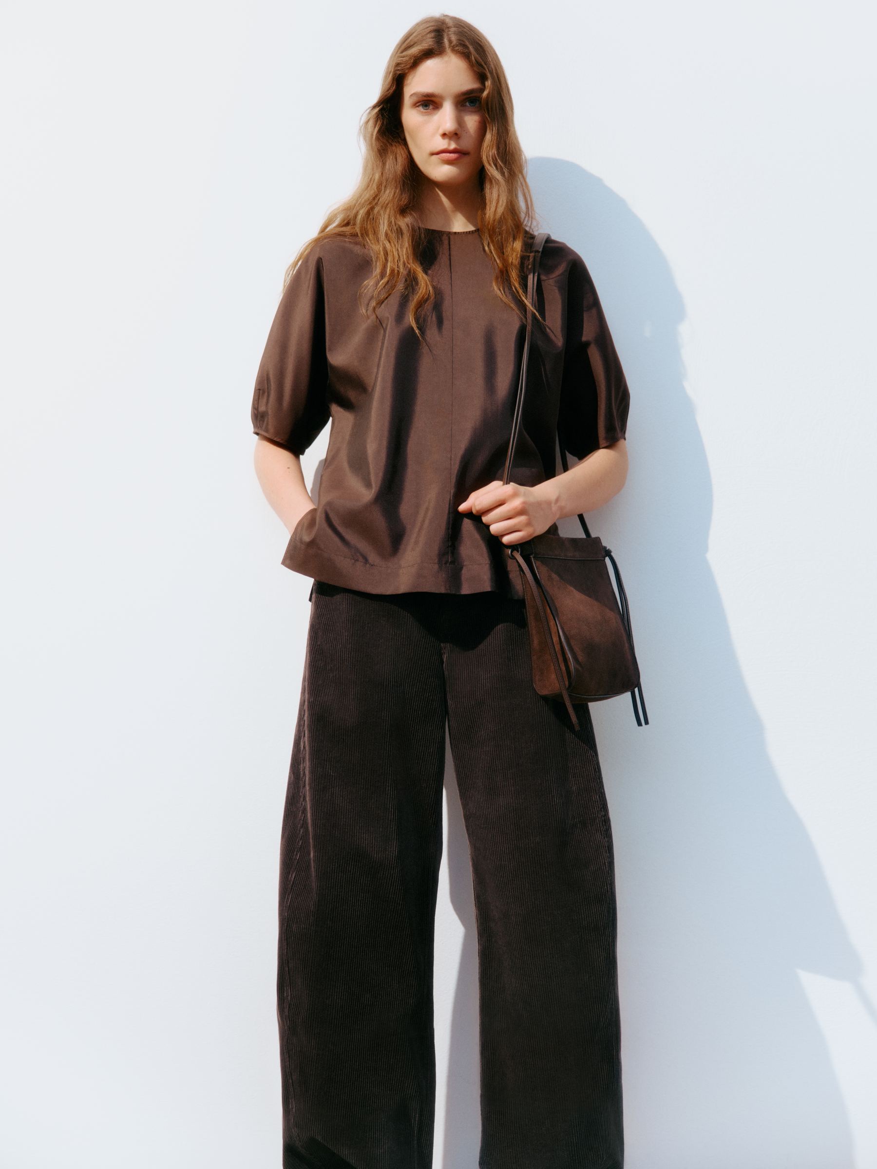 Bluse aus Seidenmischung-#3F3838-17827