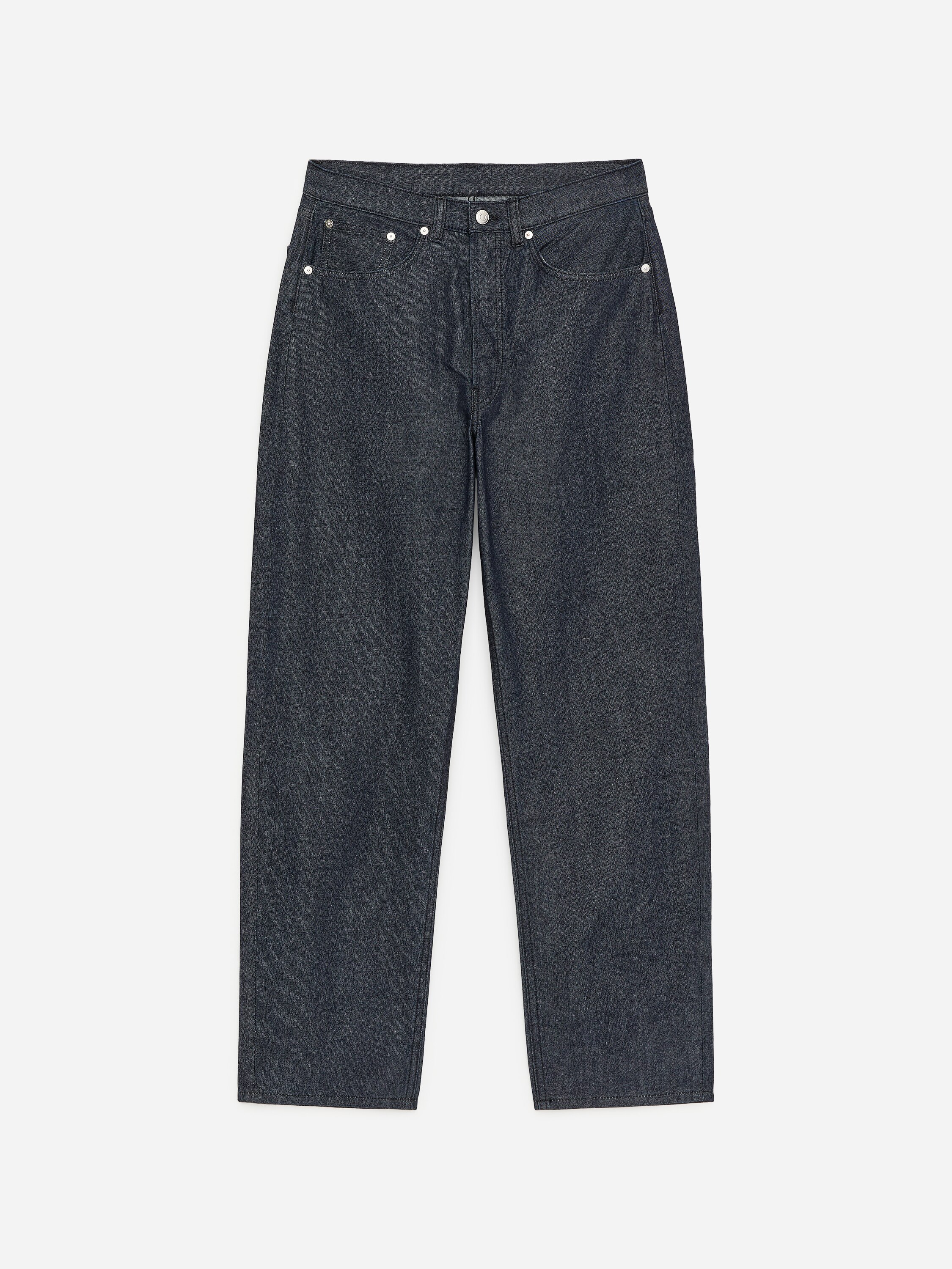 CREEK Relaxed Barrel Jeans - Blå/Ecru