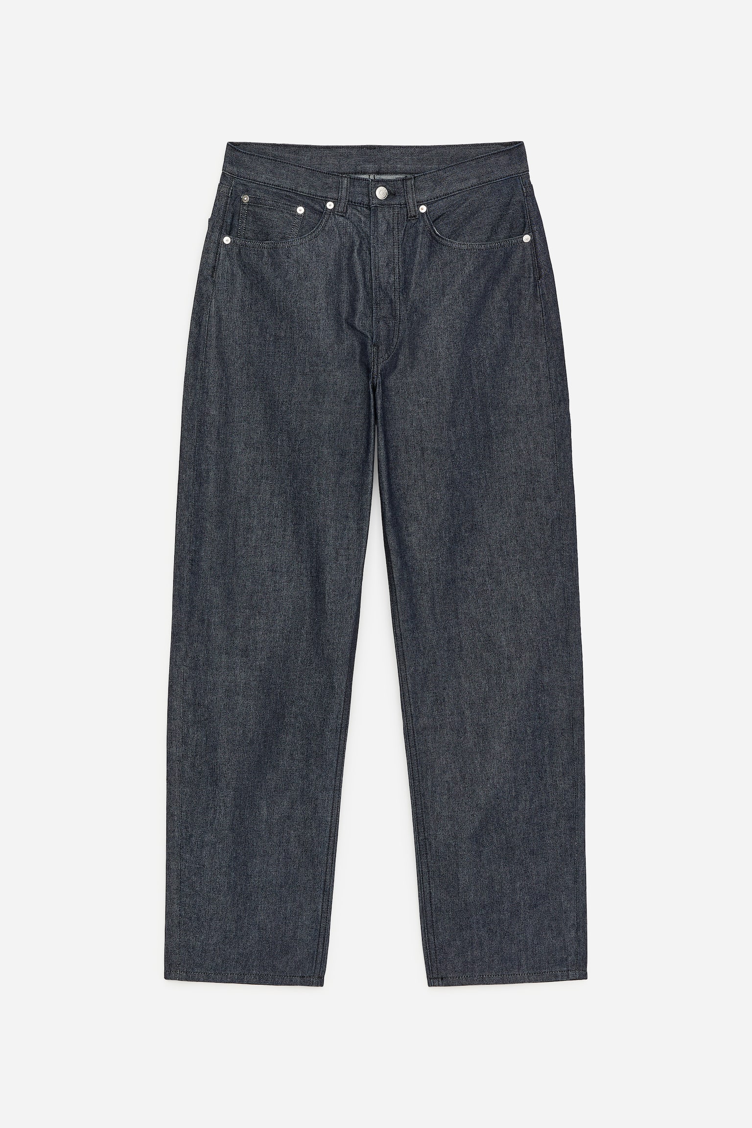 CREEK barrel jeans met ruimvallende pasvorm - Blauw/Ecru - 2