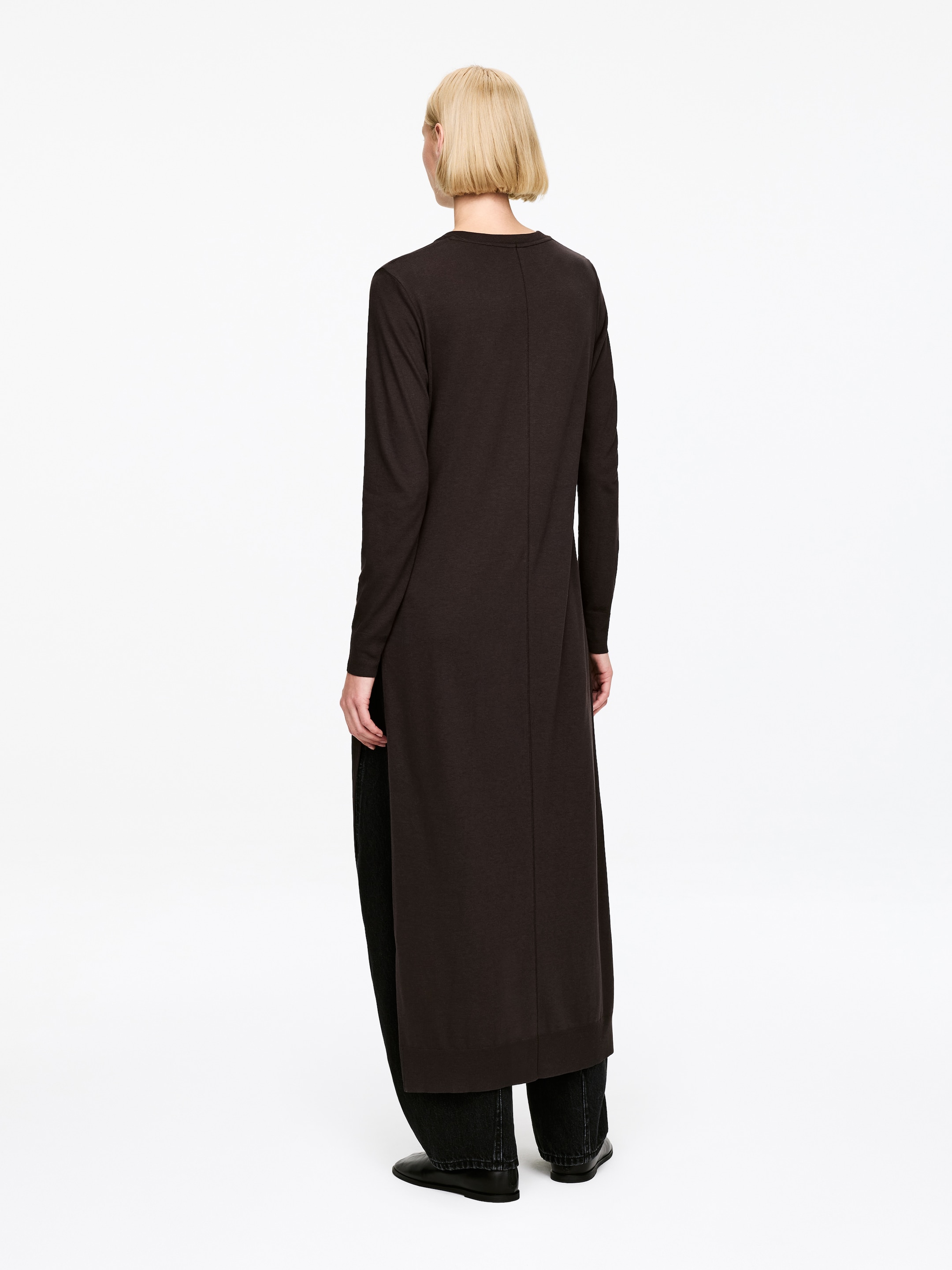 Tunique en lyocell et coton - Marron foncé - Regular fit - Femme - StillMedia/Lookbook - 6