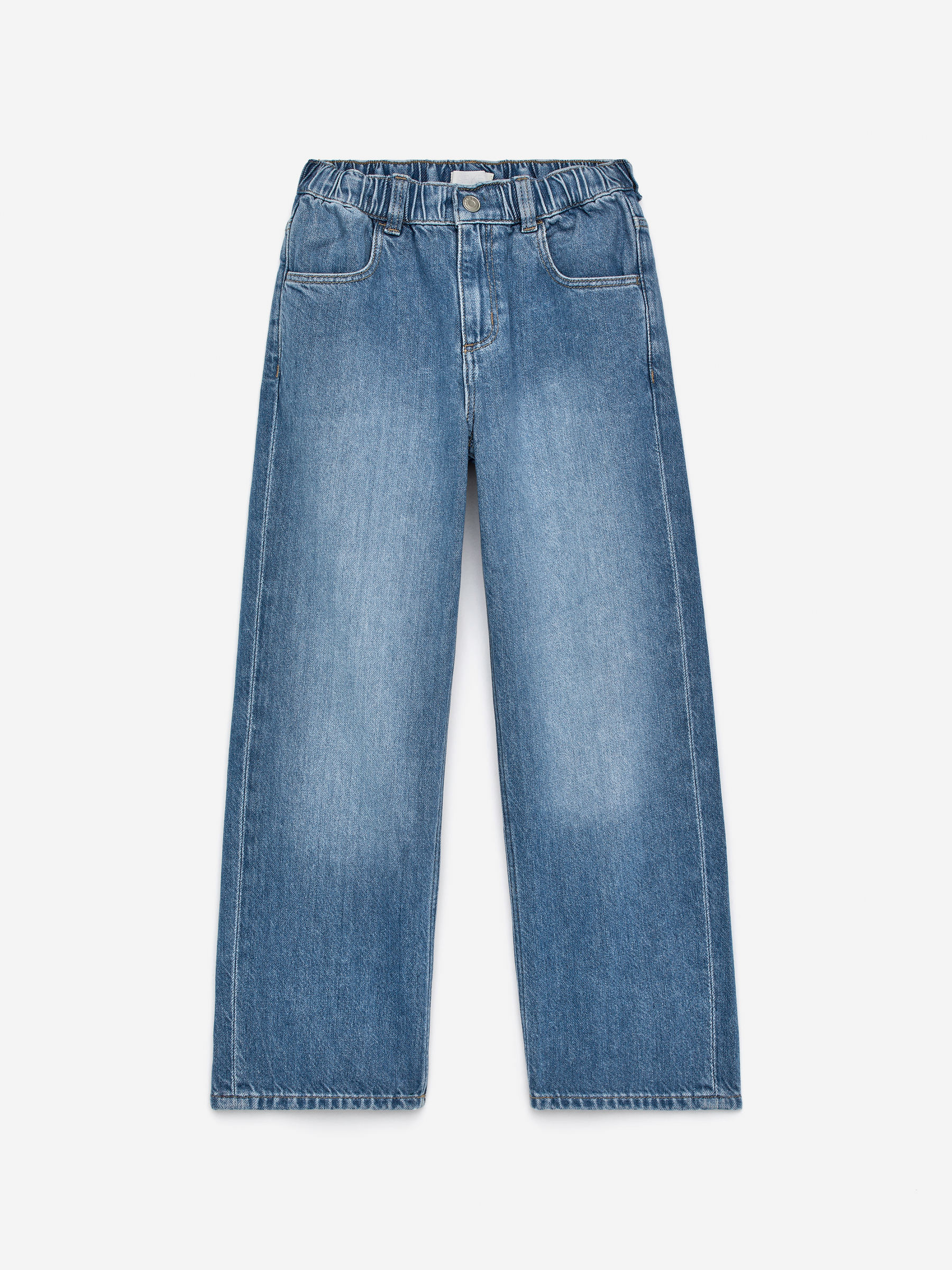 Pull-On Denim Trousers-#496496-17013