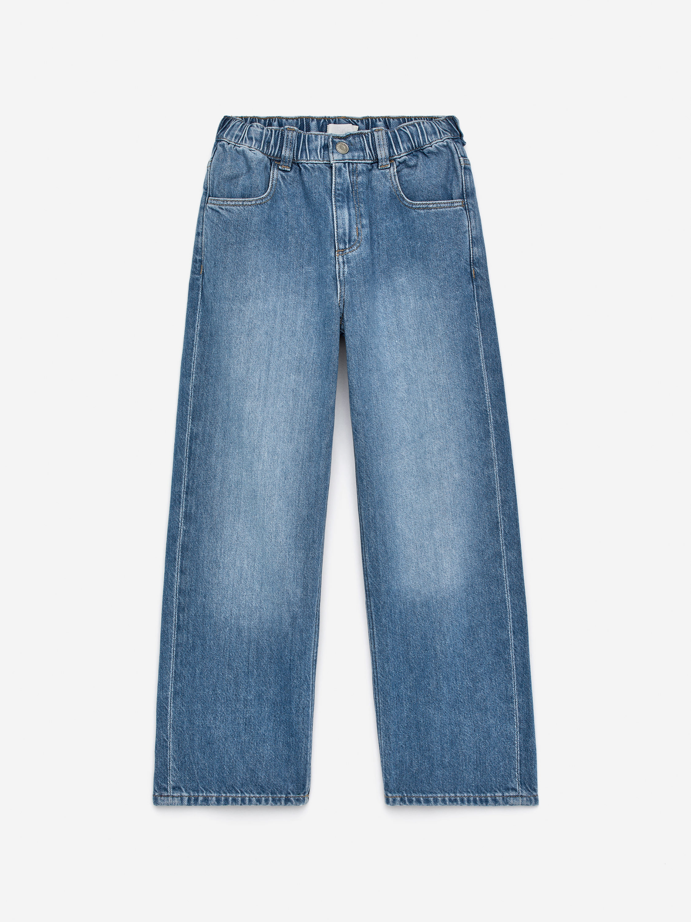 Pull-On Denim Trousers-#496496-17013