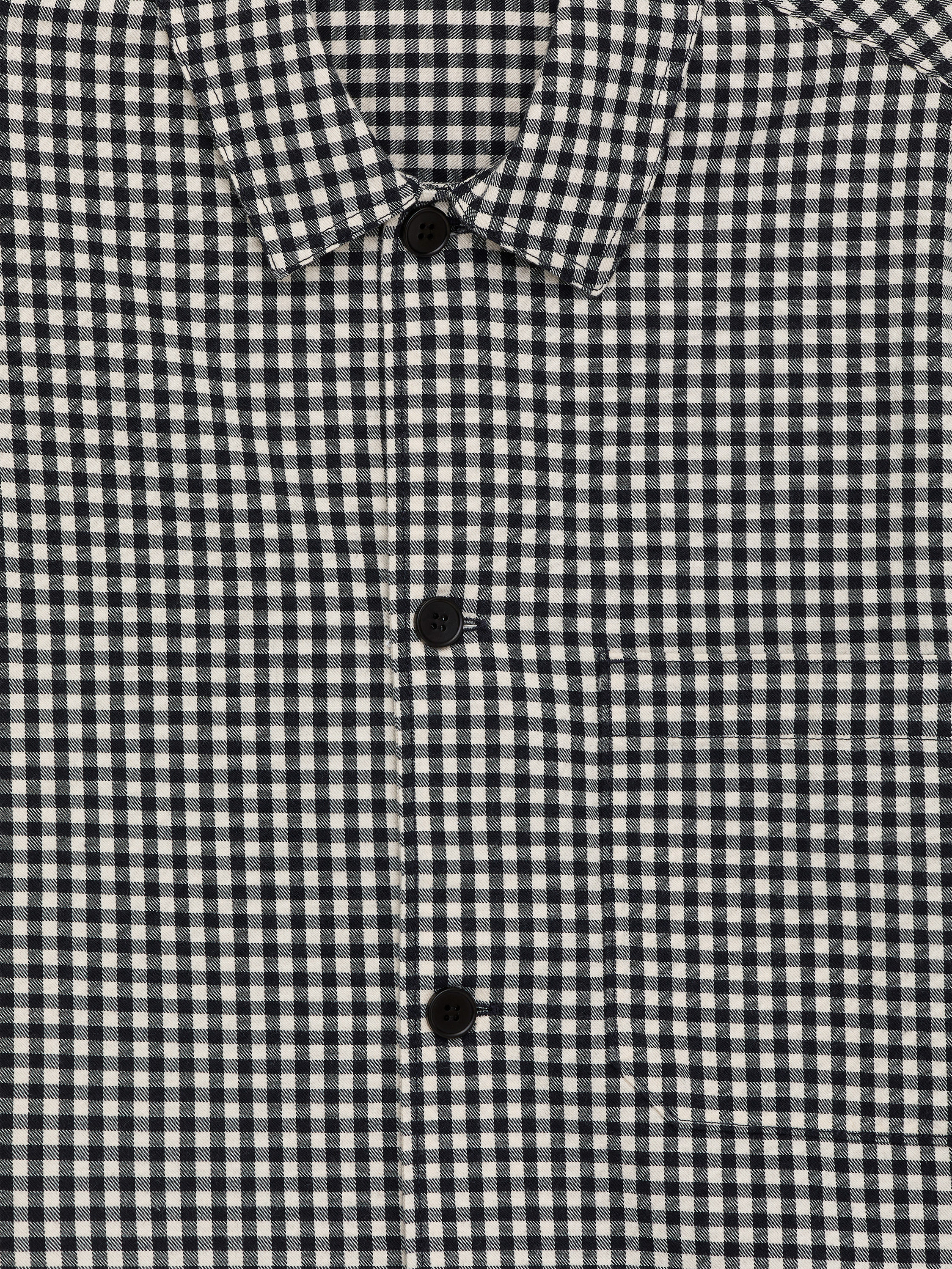 Cotton Overshirt - Dark Blue/White - Relaxed fit - Men - StillMedia/DescriptiveDetail - 1