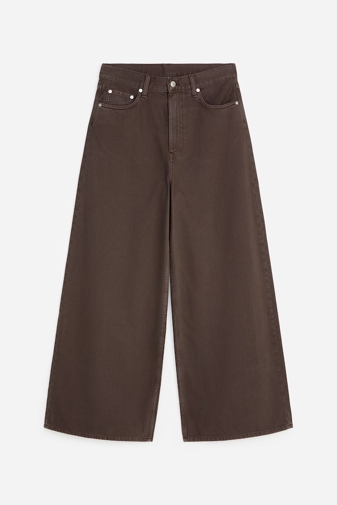 CEDAR Oversized Wide Jeans - Brown/Light Blue/White/Blue/Blue - 1