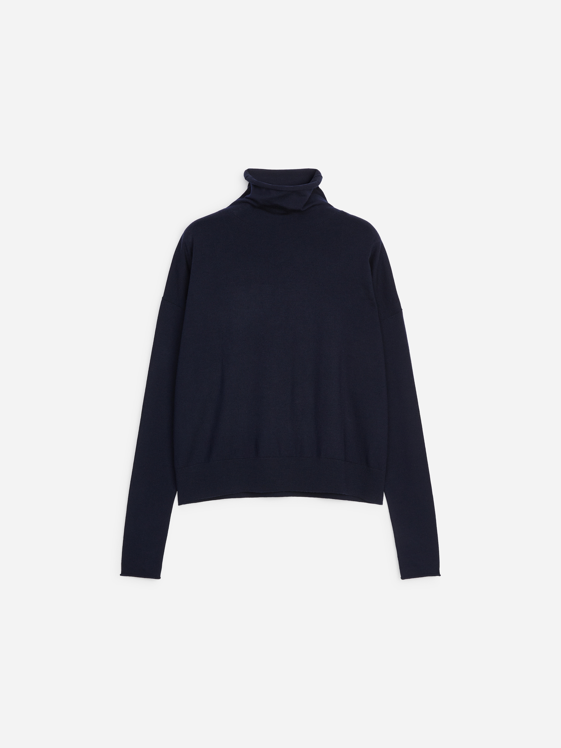 Rollkragenpullover aus Merinowolle - Blau - Loose Fit - women - StillMedia/DescriptiveStillLife - 1