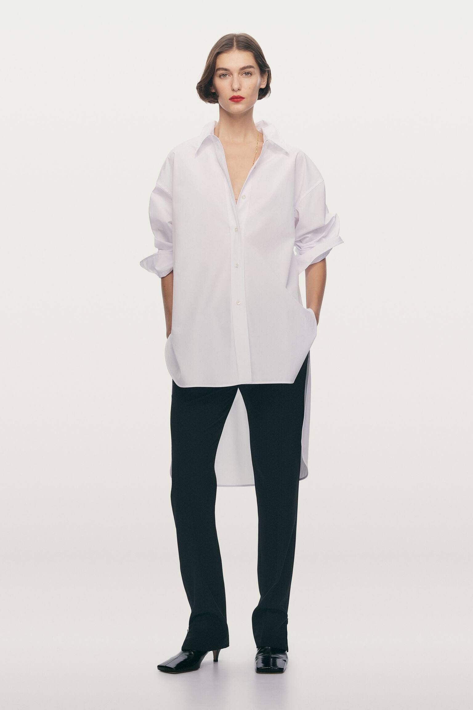 Smal skräddad byxa - Svart - 6