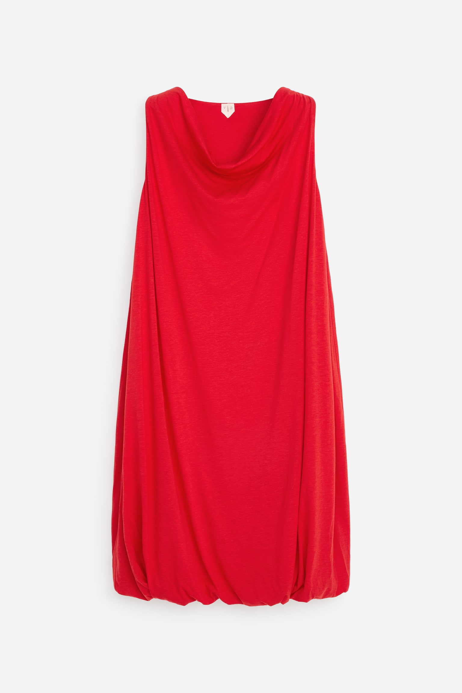 Vestido drapeado abalonado - Vermelho/Preto - 1