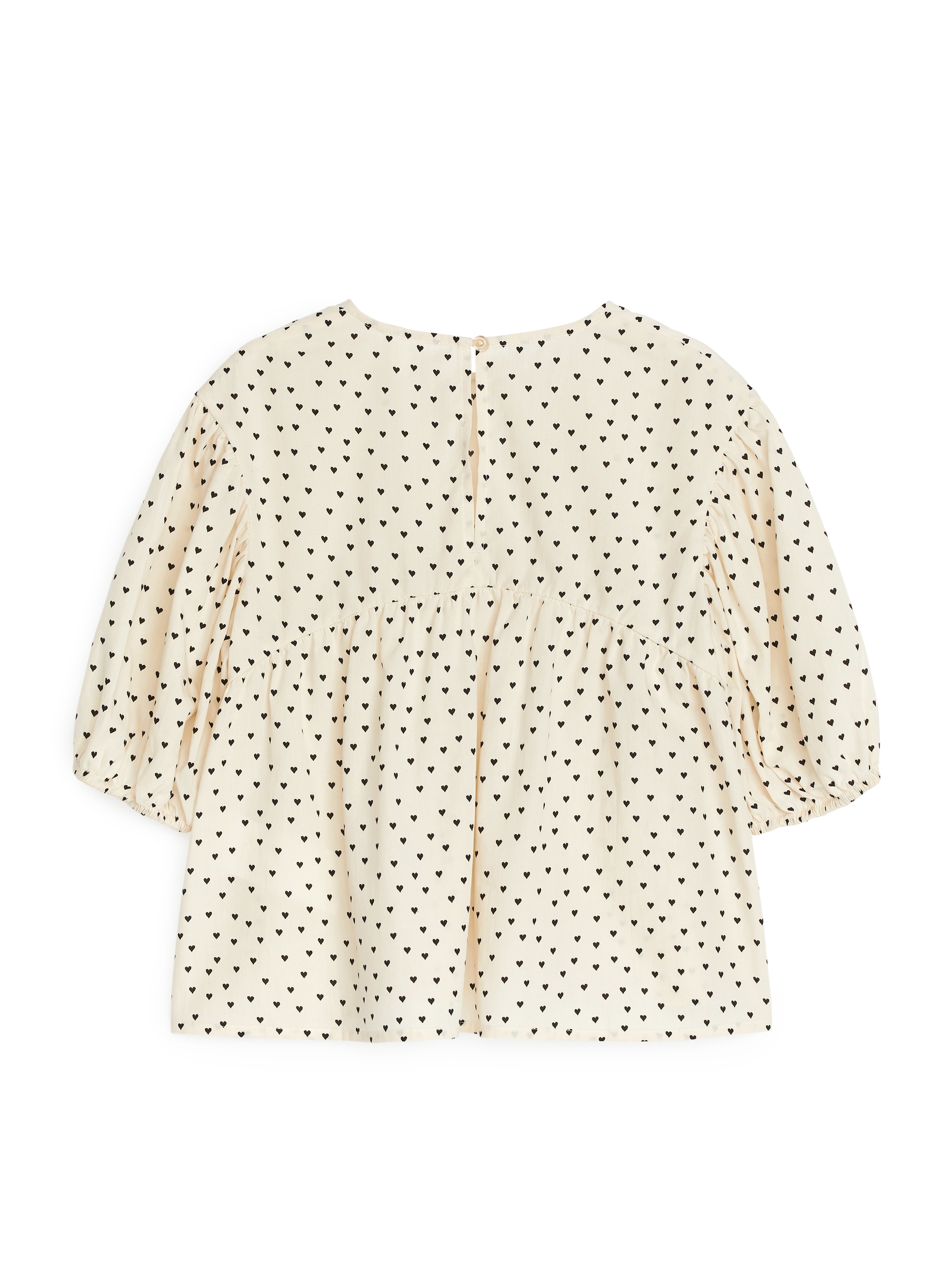 Blus med puffärm - Vit/svart - Oversized - Children - StillMedia/DescriptiveStillLife - 3