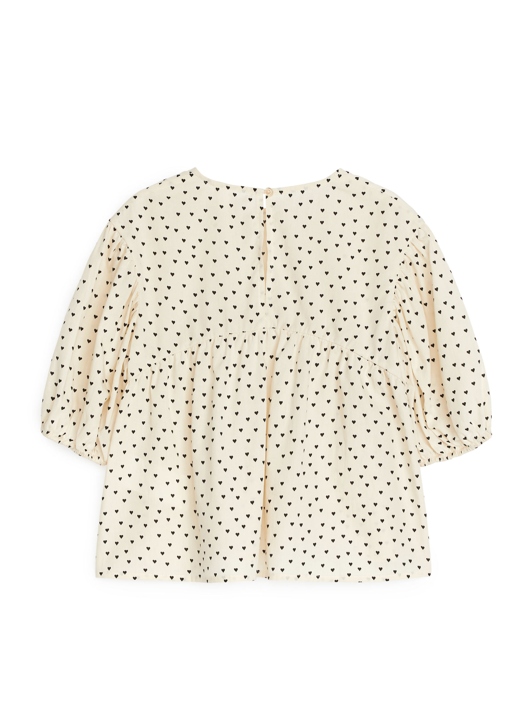 Bluse mit Puffärmeln - Weiß/Schwarz - Oversize - Kinder - StillMedia/DescriptiveStillLife - 3