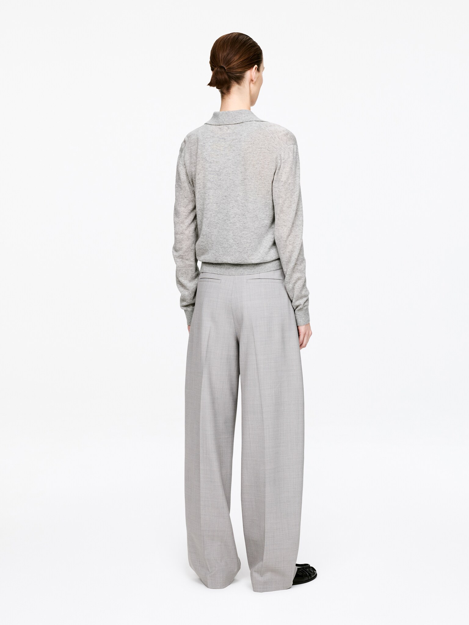 Cardigan din cașmir pur - Gri/Turcoaz deschis - 5