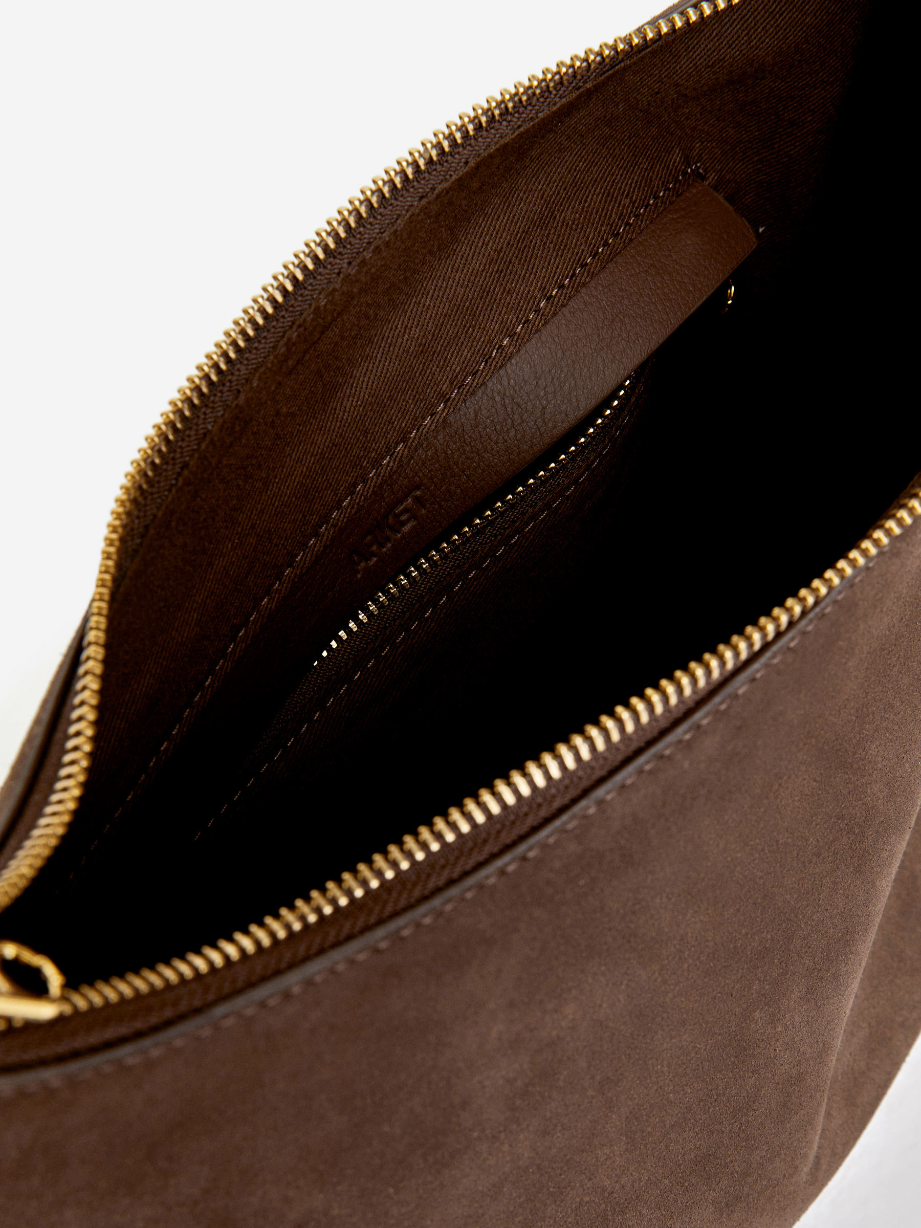 Schultertasche aus Veloursleder - Braun - Damen - StillMedia/DescriptiveDetail - 3